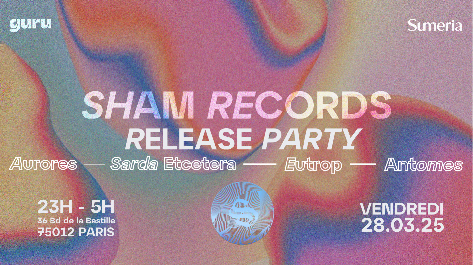 Sham Records / Release Party X Guru Cover