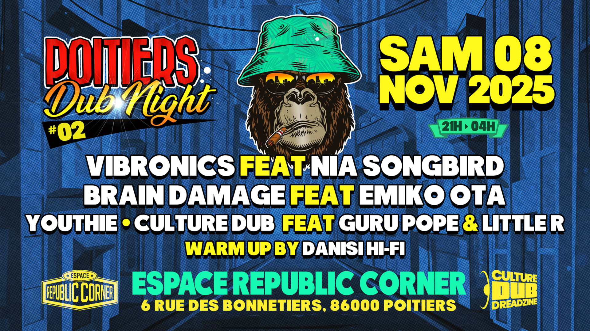 Poitiers Dub Night #2 À L'espace Republic Corner À Poitiers Cover