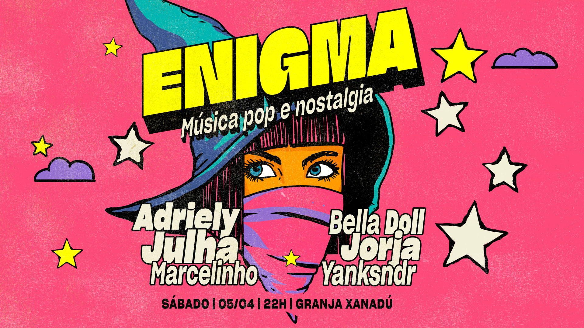 Festa Enigma #1 - Música Pop E Nostalgia Cover