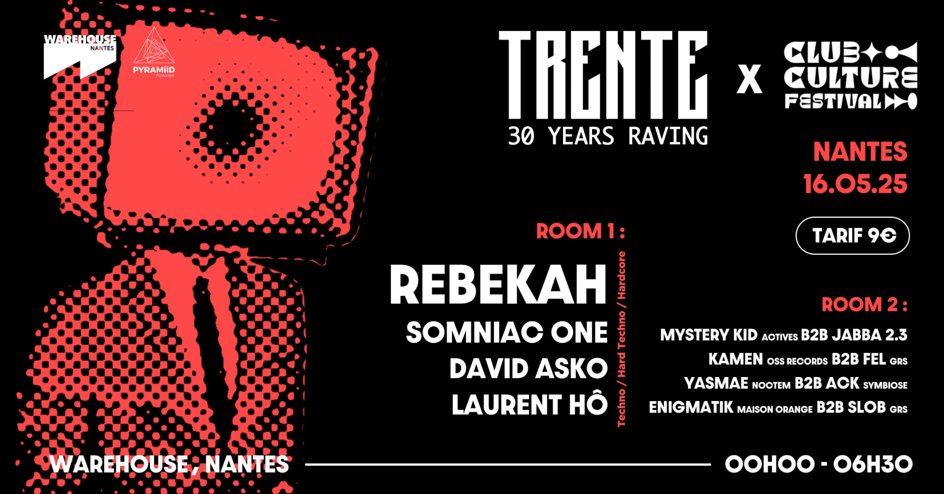 30 Years Raving - David Asko Trente Tour W/ Rebekah & More Cover