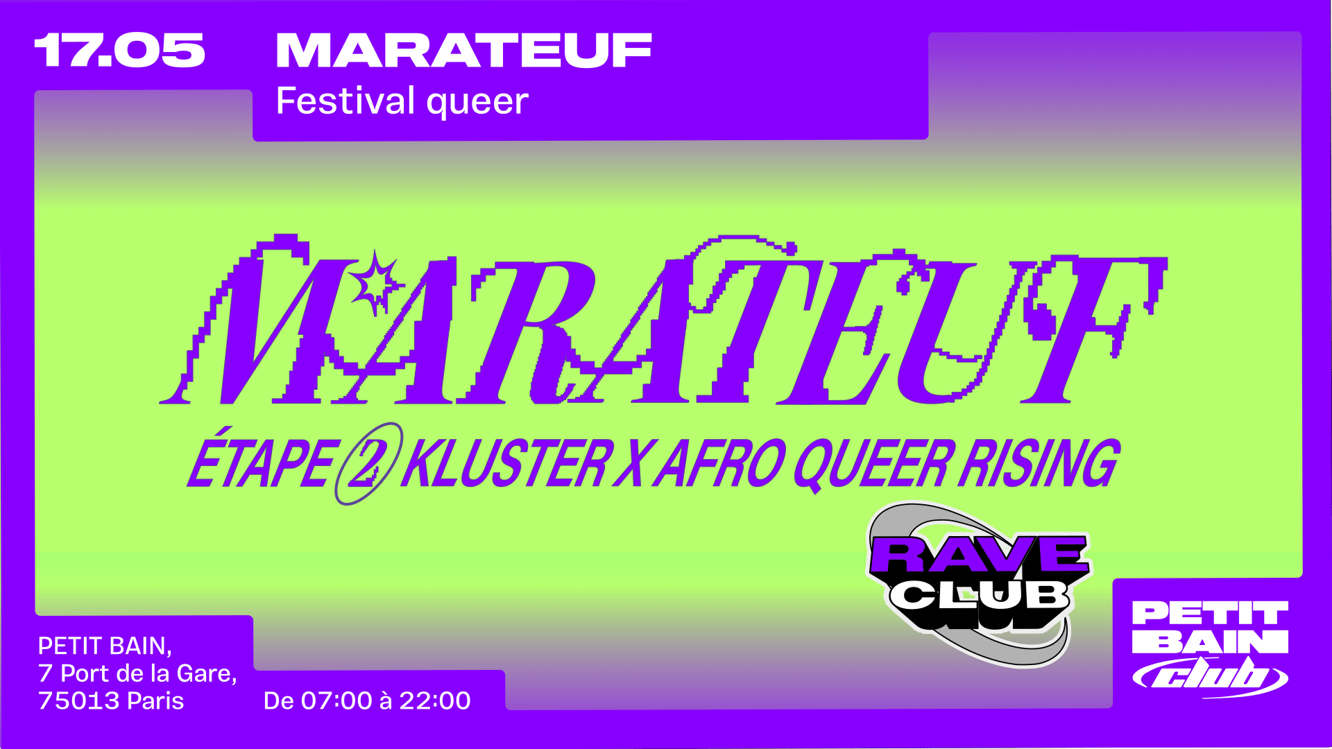 Marateuf X Kluster X Afro Queer Rising Cover