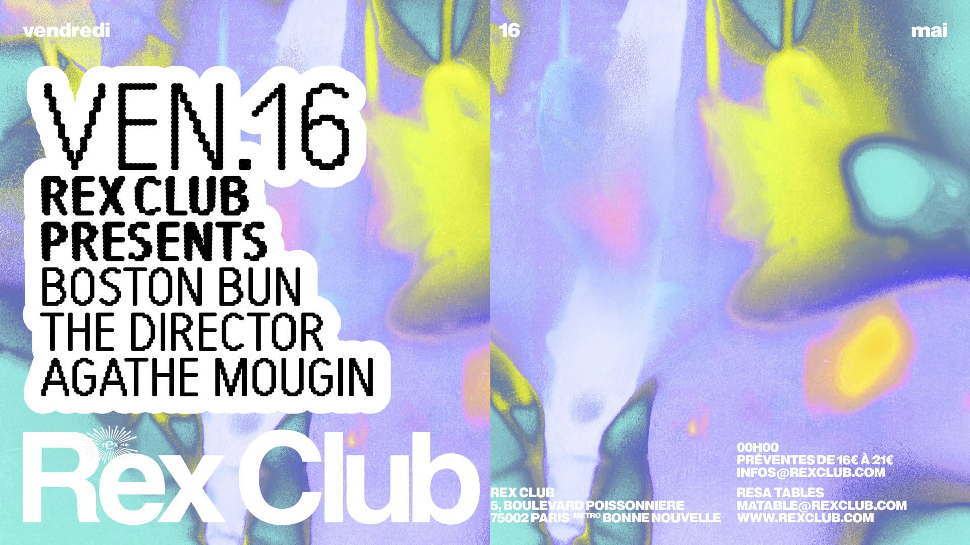 Rex Club Presents: Boston Bun, The Director, Agathe Mougin Cover