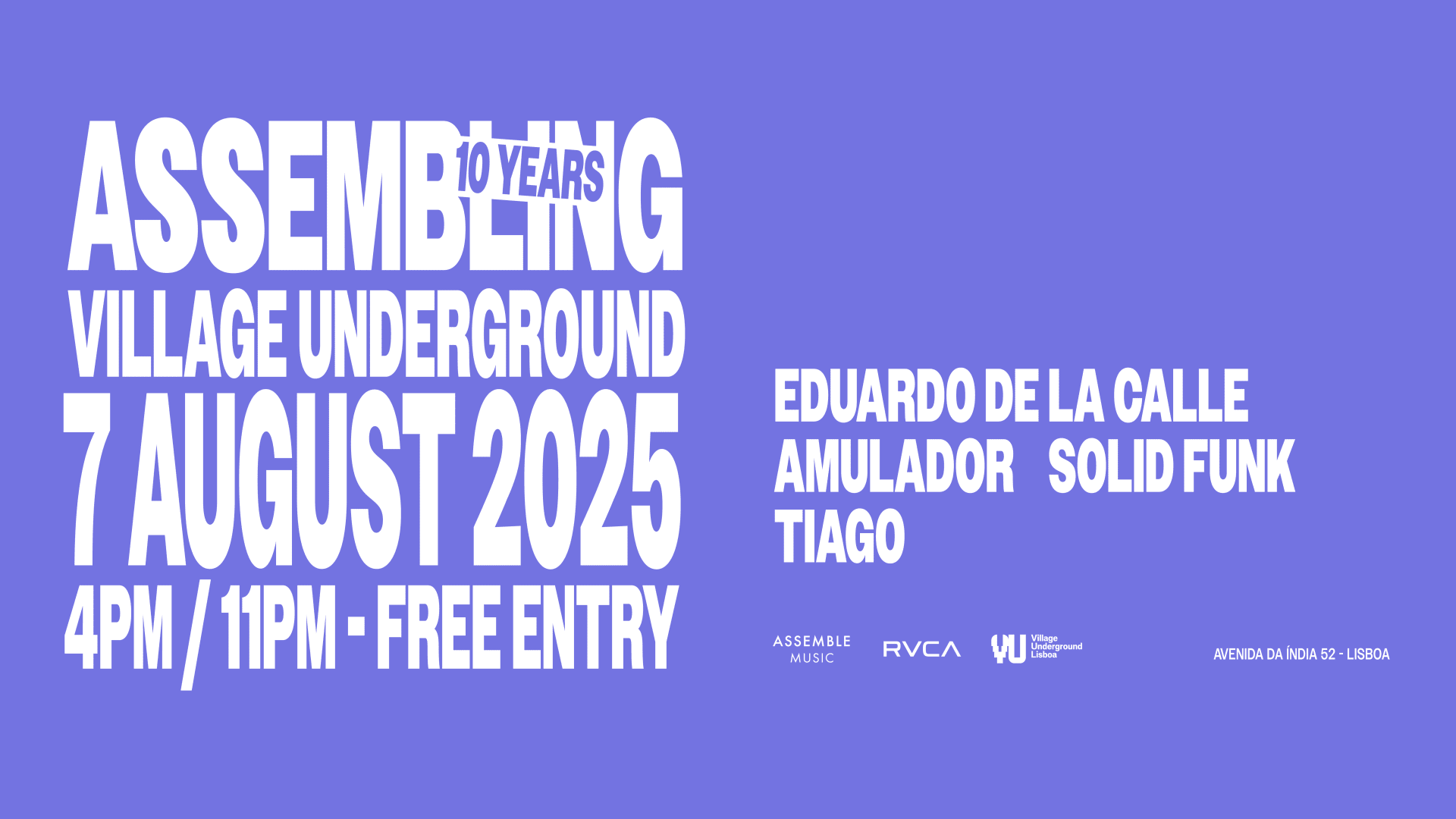 Assembling Village Underground | Thu 7 August • Free Entry Cover