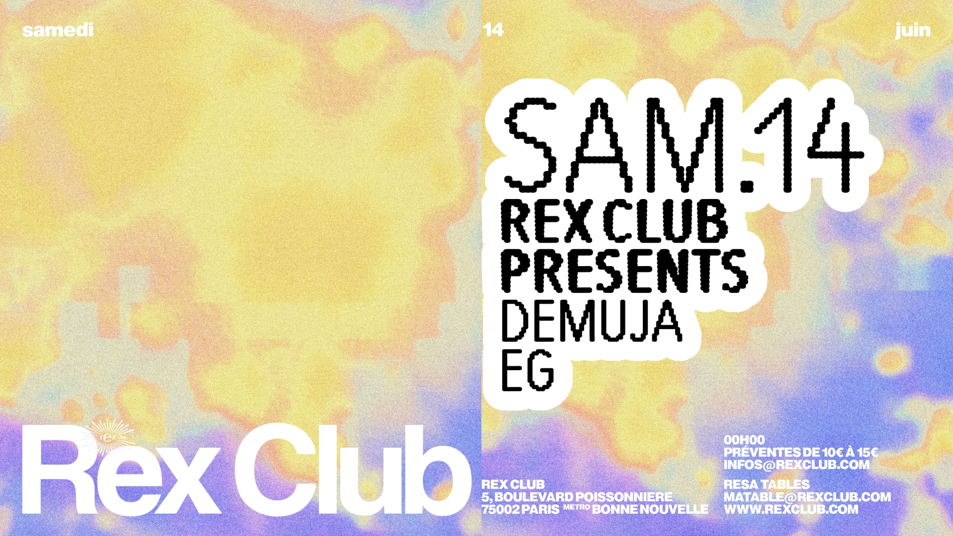 Rex Club Presents: Demuja, Eg Cover