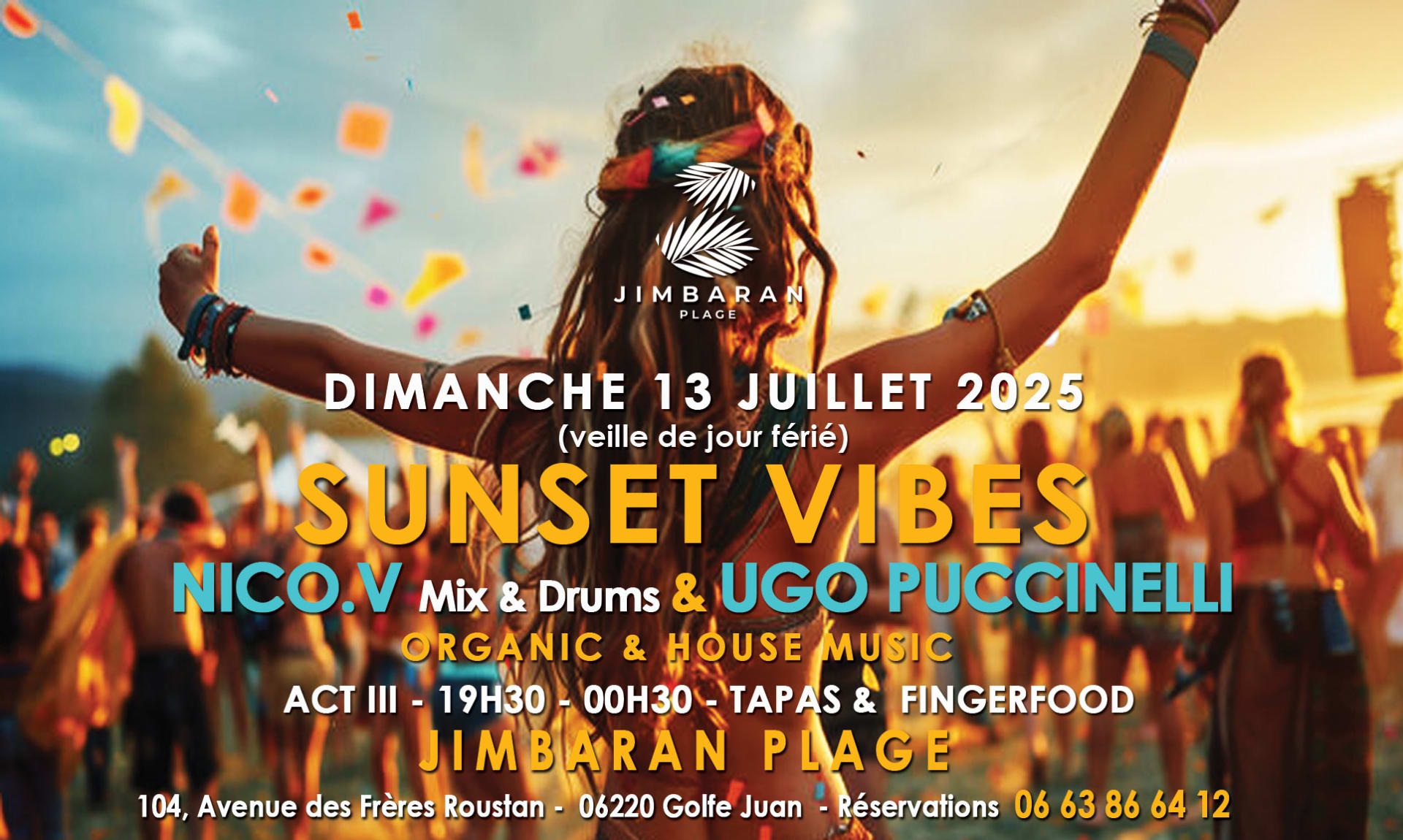 Sunset Vibes The Beach Party Jimbaran Plage Nico.V & Guest Cover
