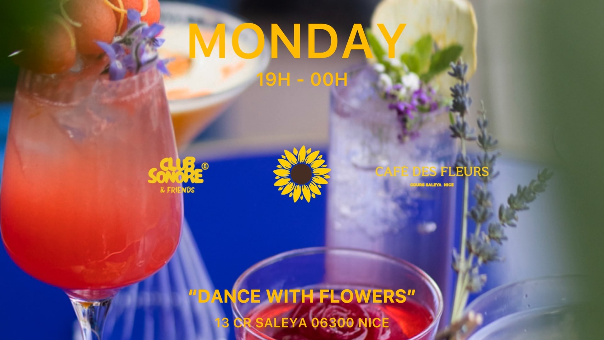 Club Sonore  X Café Des Fleurs X Lundi 7 Juillet X Opening Cover