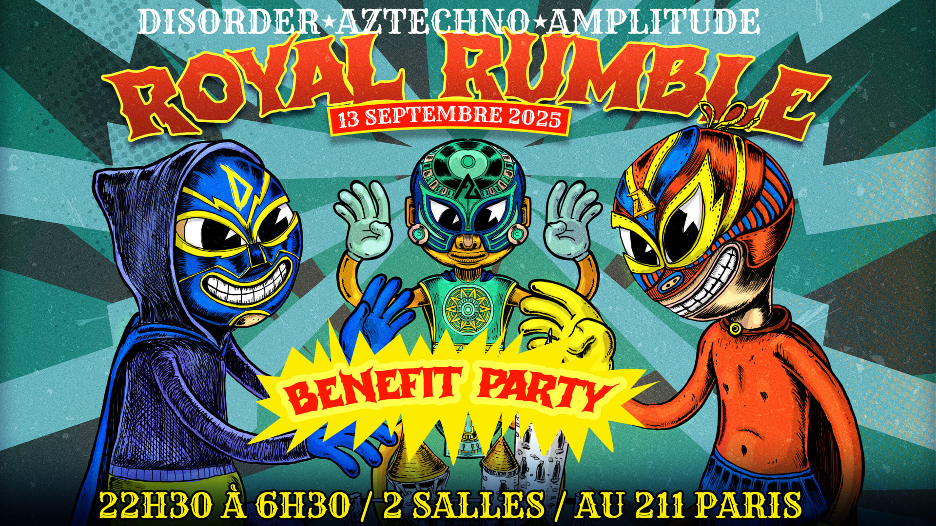 Royal Rumble Benefit— Disorder  X Aztechno X Amplitude Cover