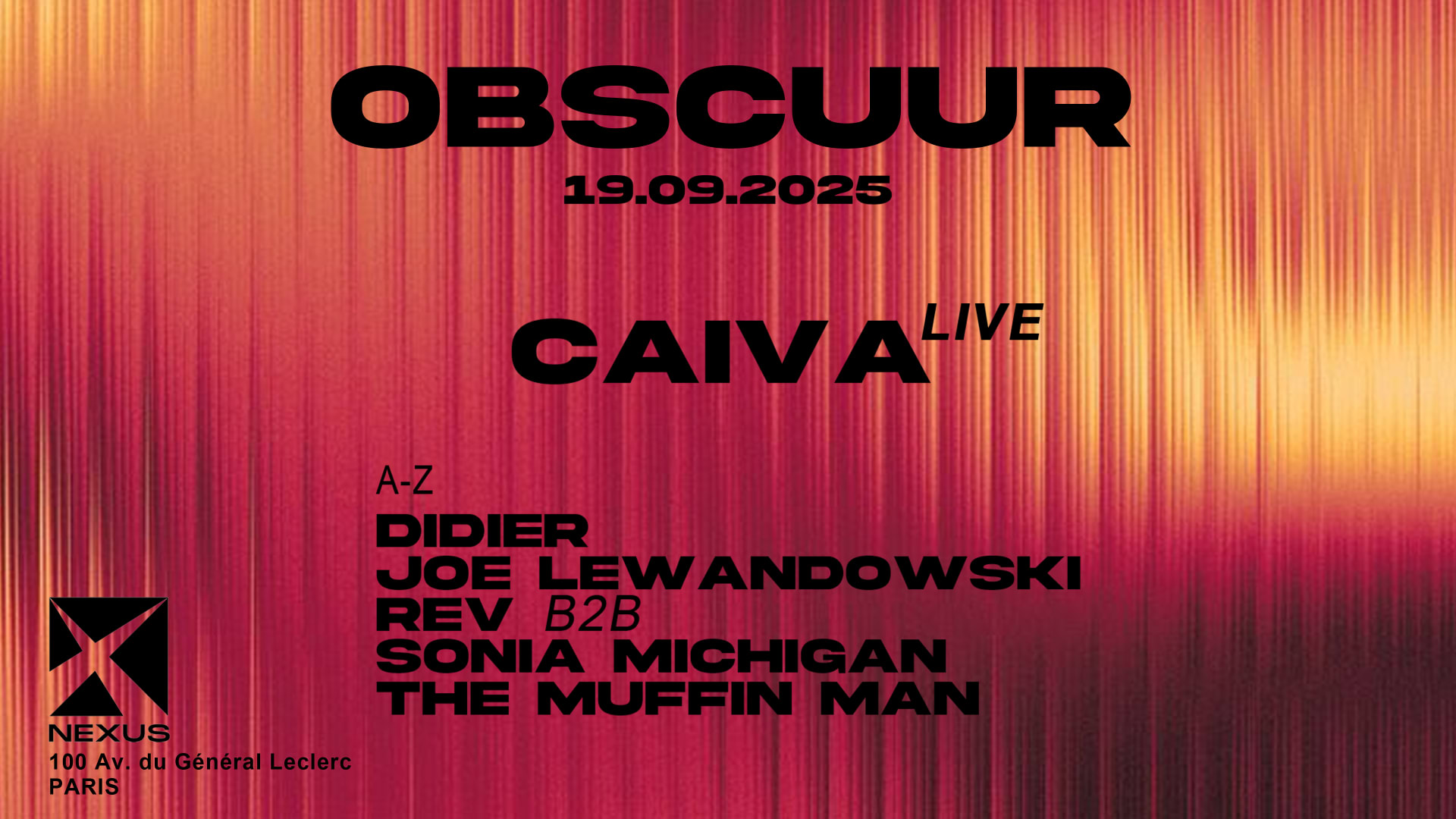 Obscuur: Caiva Live, The Muffin Man, Joe Lewandowski  & More Cover