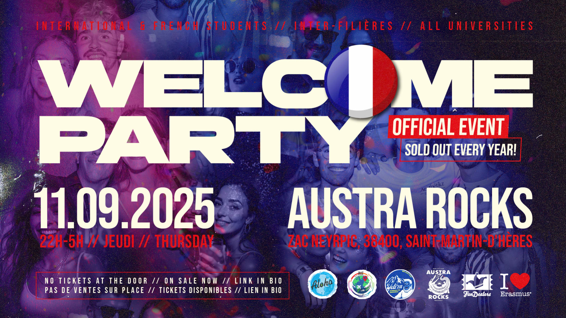 Welcome Party- International & French Students @Austra Rocks, Saint ...