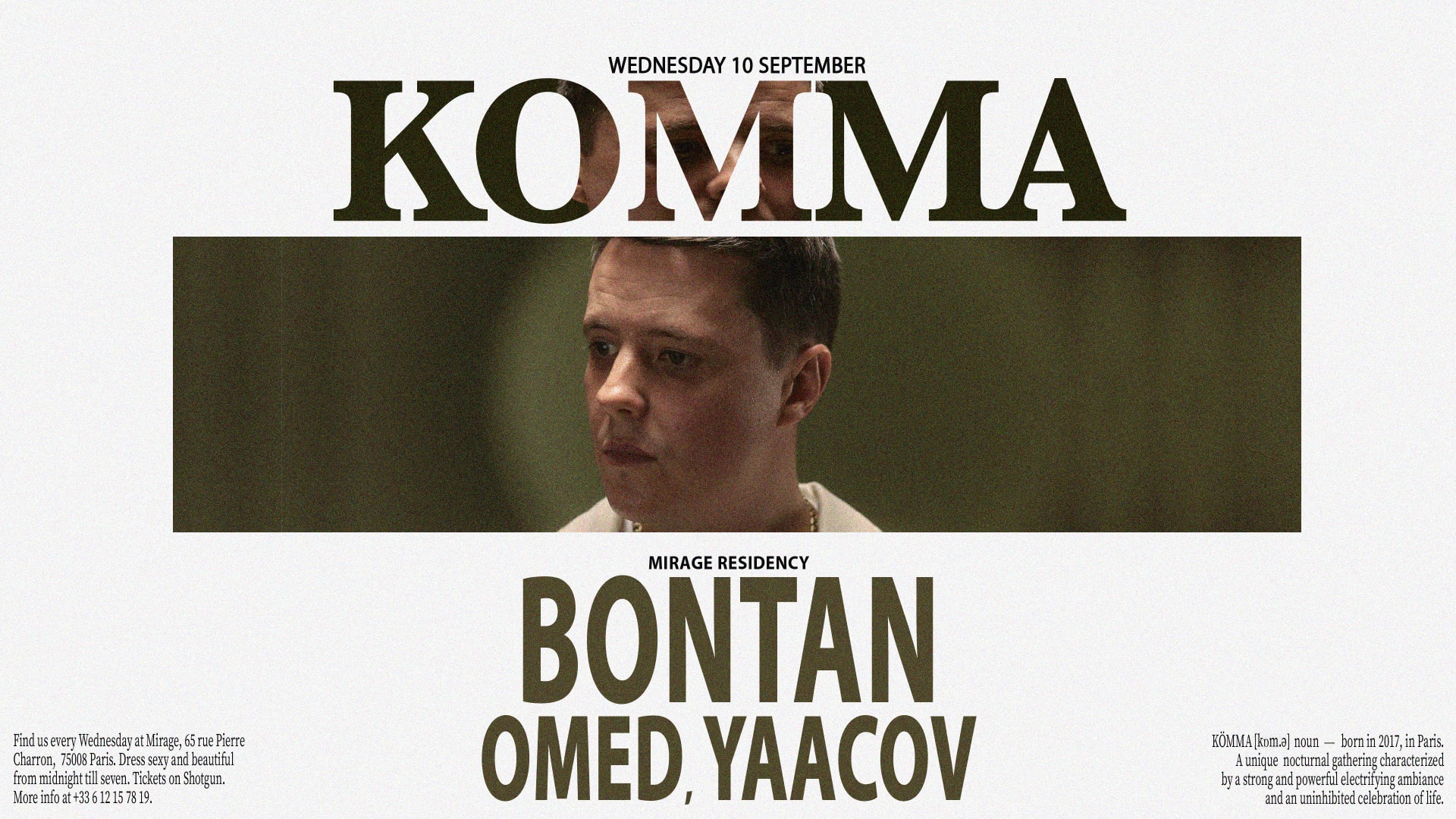 Kömma - Mirage: Bontan, Omed, Yaacov Cover