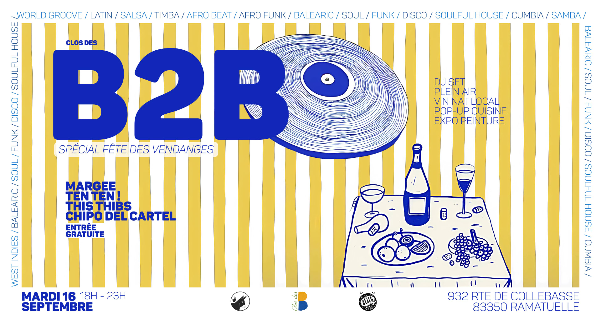 B2b : Fête Des Vendanges / Music, Wine, Food & Art @Closdesb Cover