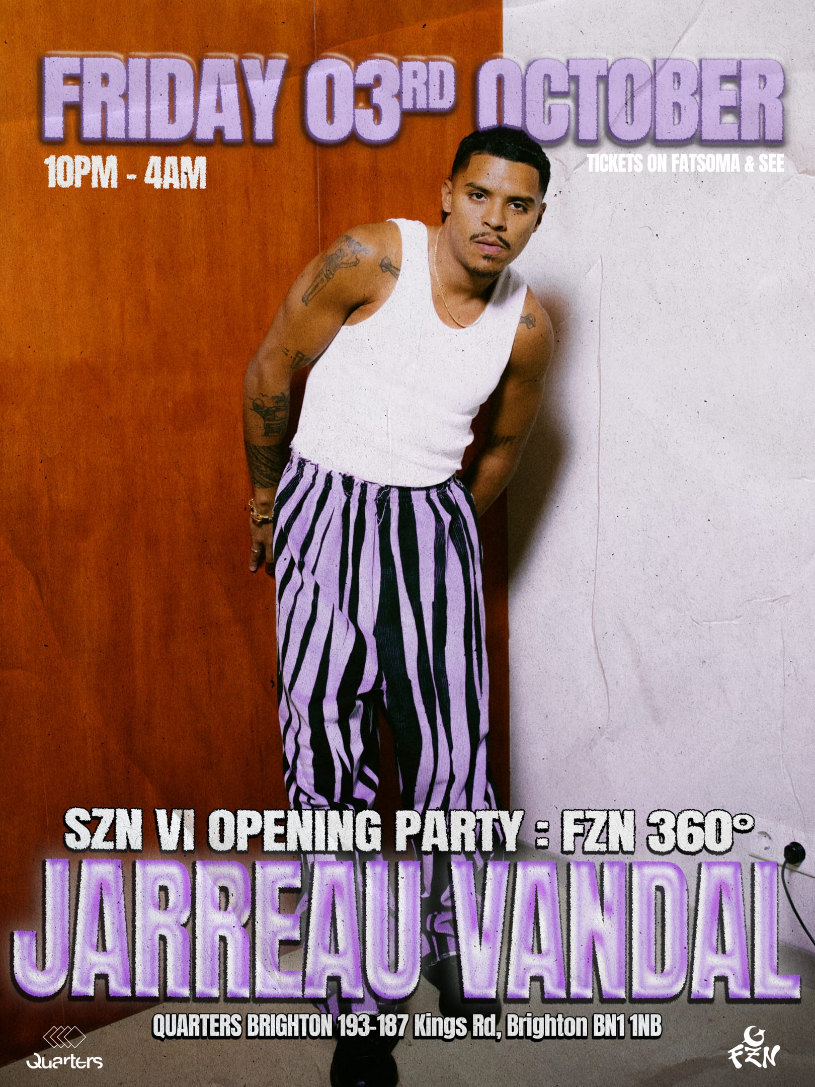 Fzn 360° : Jarreau Vandal | Launch | Quarters Brighton Cover