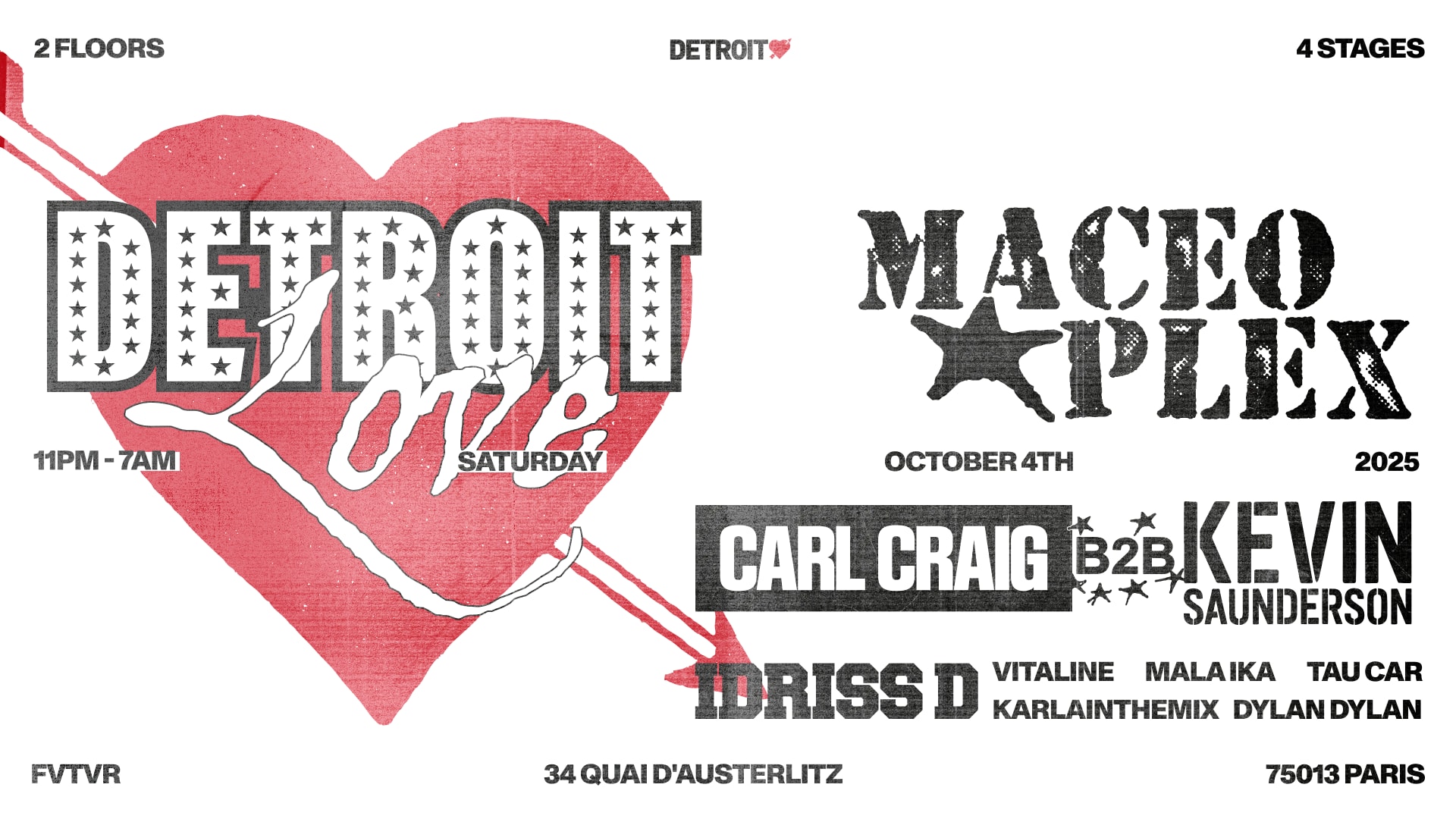 Detroit Love: Maceo Plex, Carl Craig B2b Kevin Saunderson Cover