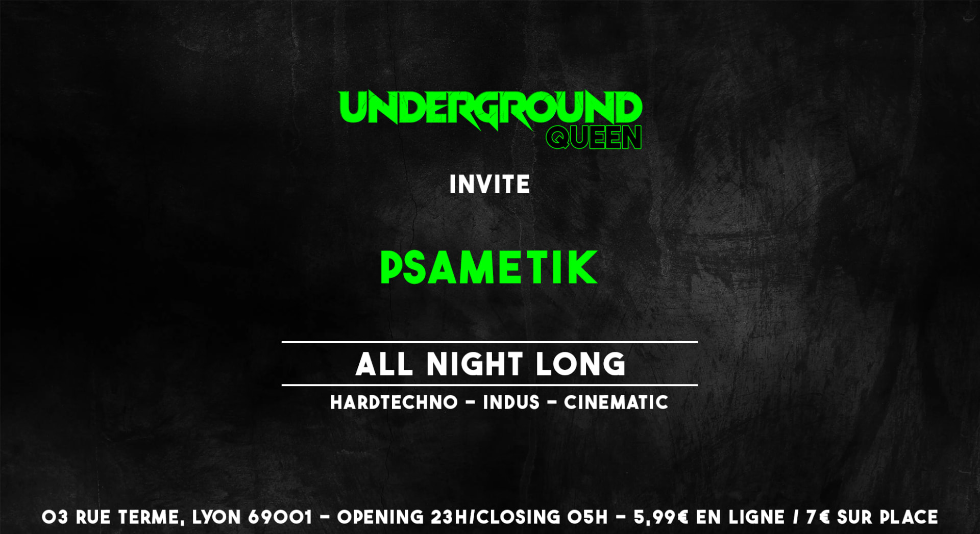 Underqueen Invite: Psametik (All Night Long) Cover