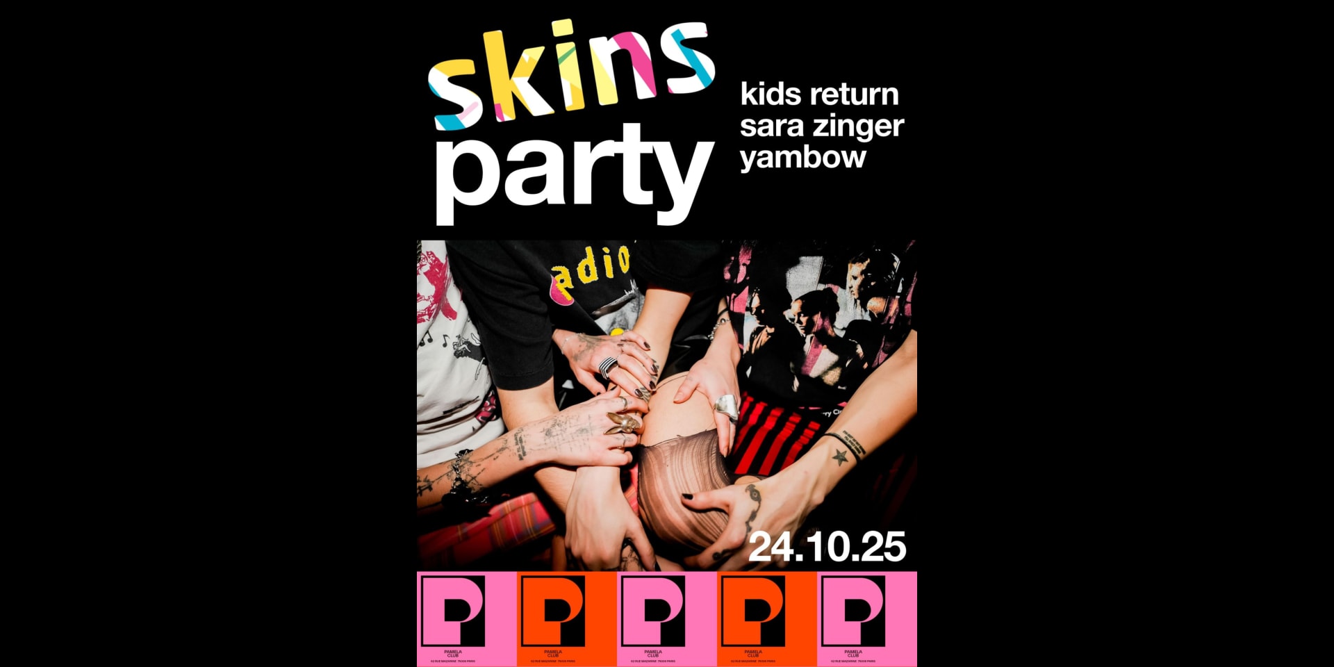 Skins Party - Kids Return, Sara Zinger, Yambow Cover