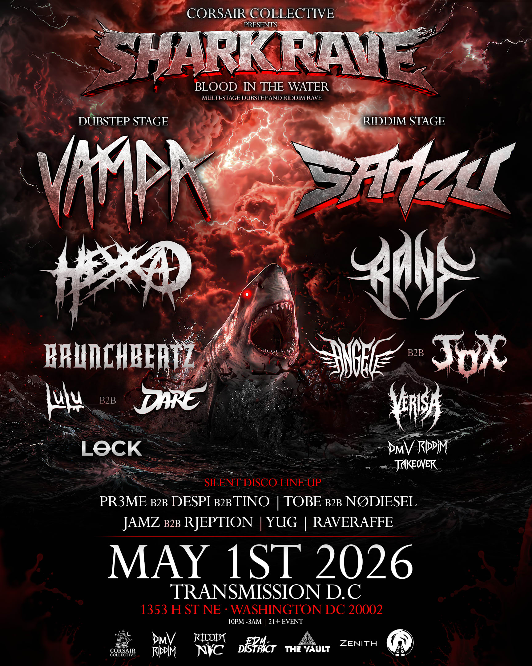 Shark Rave: Blood In The Water - Vampa, Sanzu & More Cover