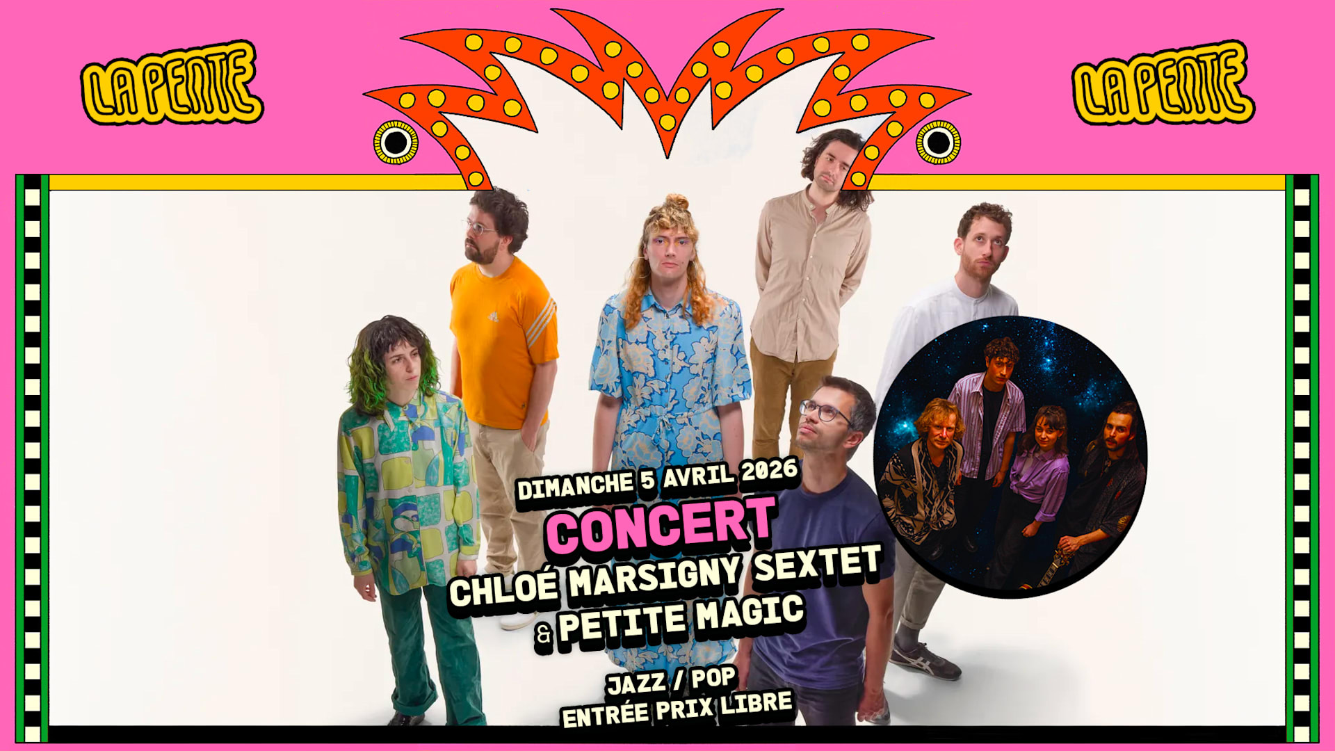 Concert : Chloé Marsigny Sextet & Petite Magic (Jazz / Pop) Cover