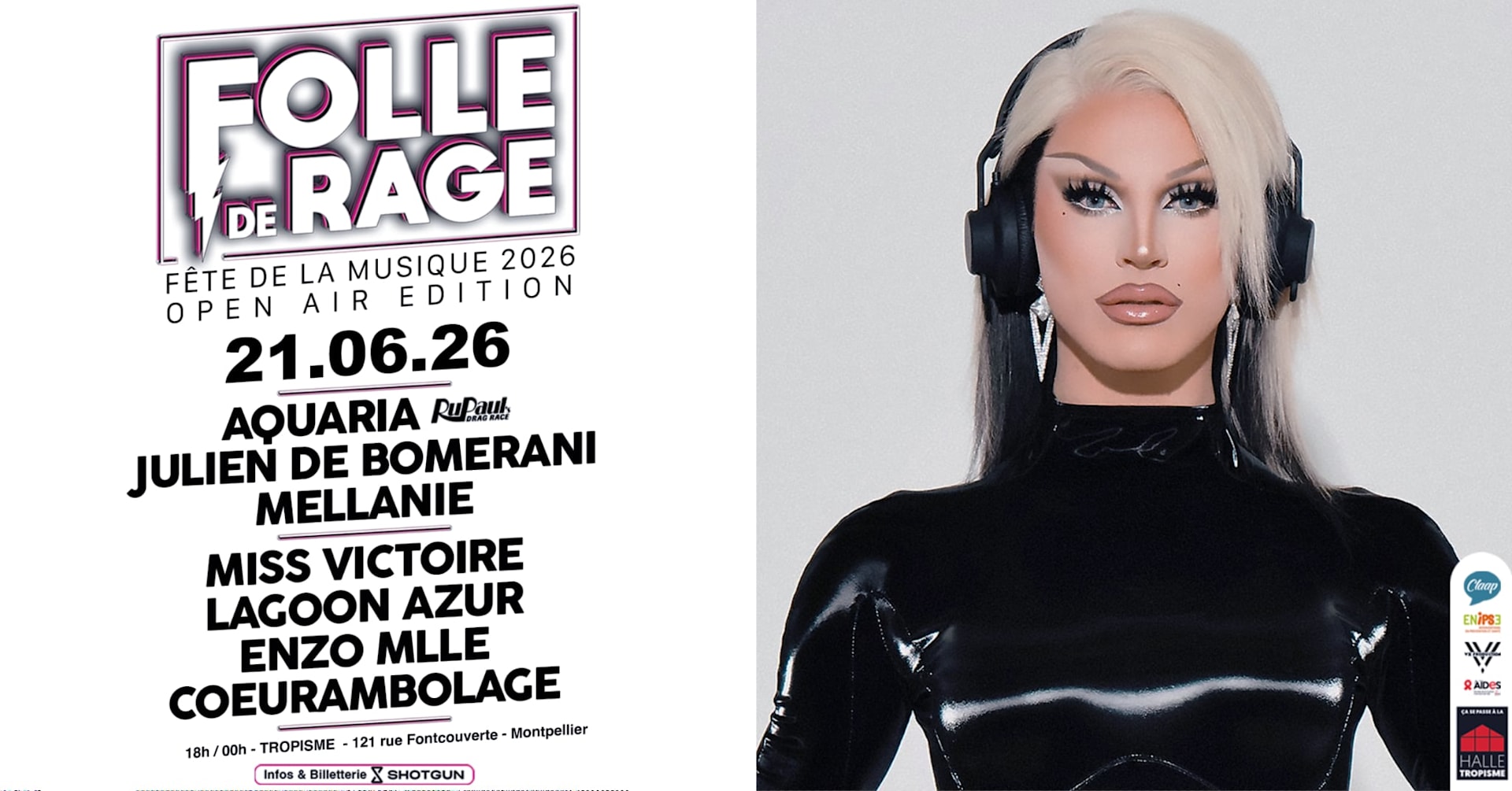 Dim 21/06 - Folle De Rage X Tropisme : Fete De La Musique ! Cover