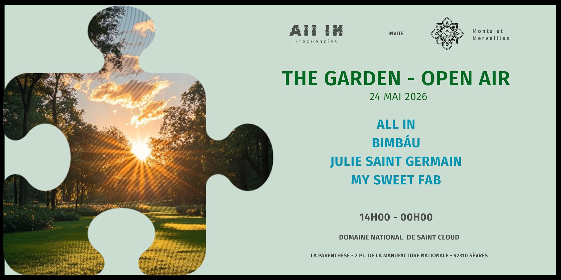 The Garden (Open Air) - All In Invite Monts Et Merveilles Cover