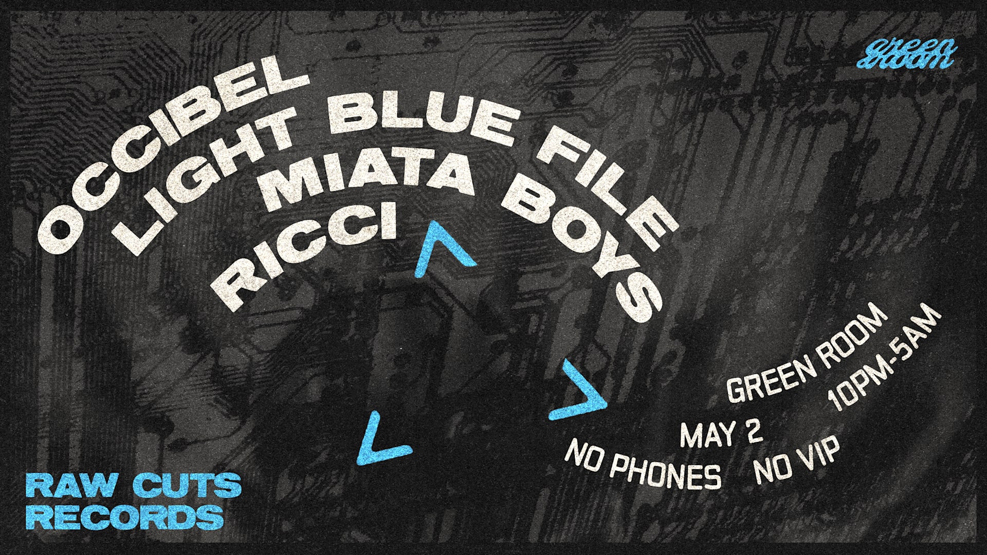 Raw Cuts Records: Occibel + Light Blue File Cover