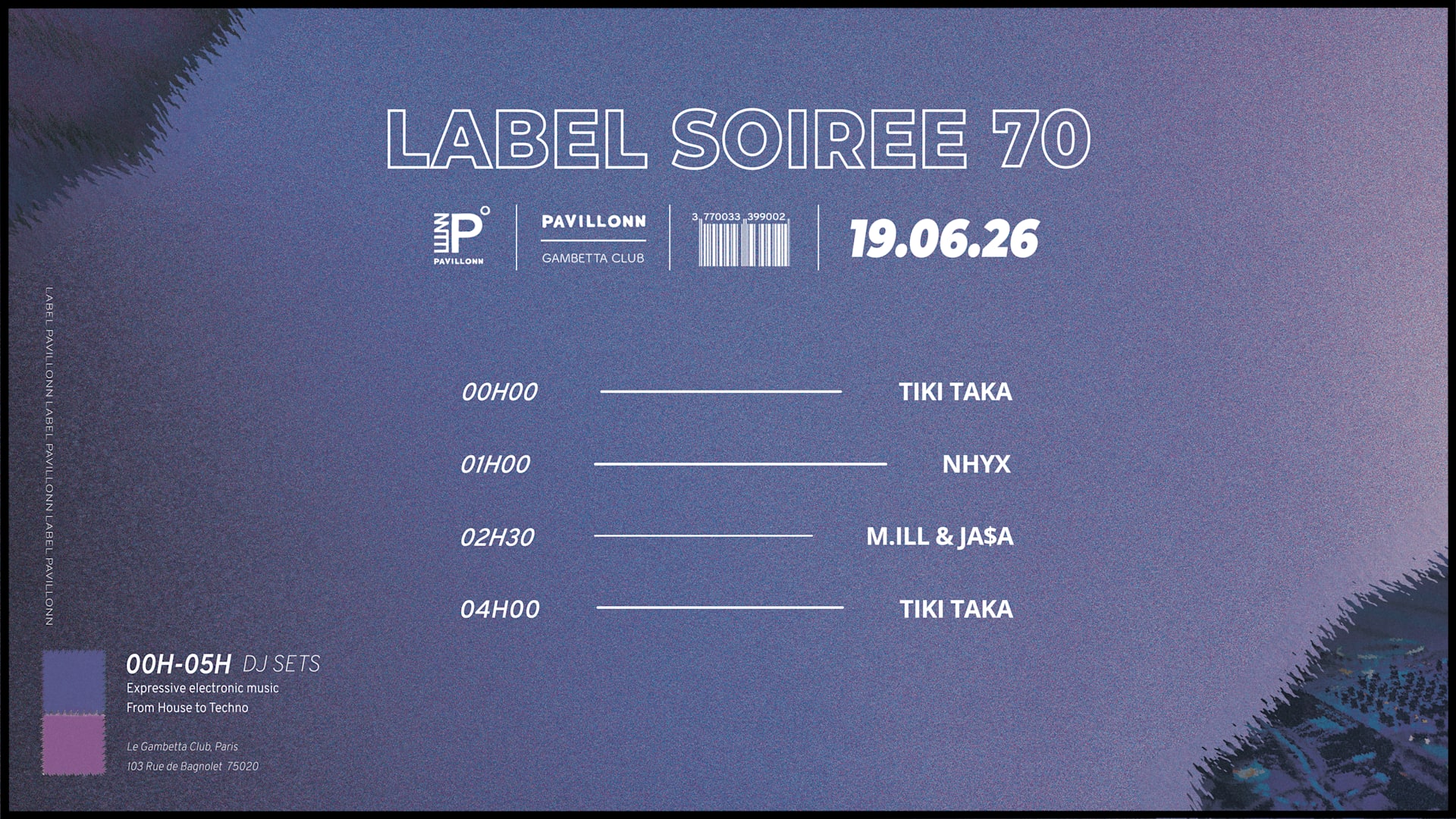 Pavillonn Label Soirée Club Cover