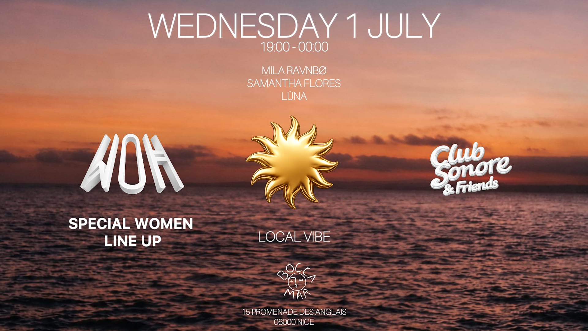 Club Sonore X Woh Paris X Luna & Samantha Flores X Wed 1 Jul Cover