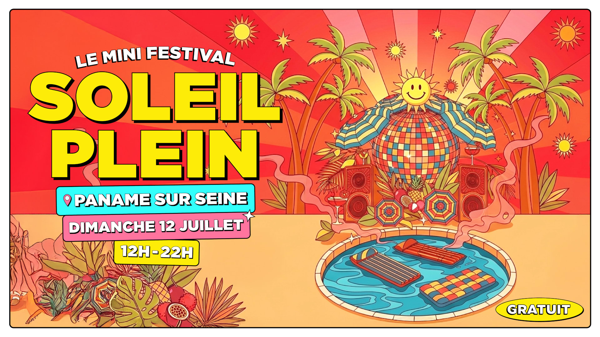 Soleil Plein Invite : Acid Chicken,Hippie Noir & Klem Brûlée Cover