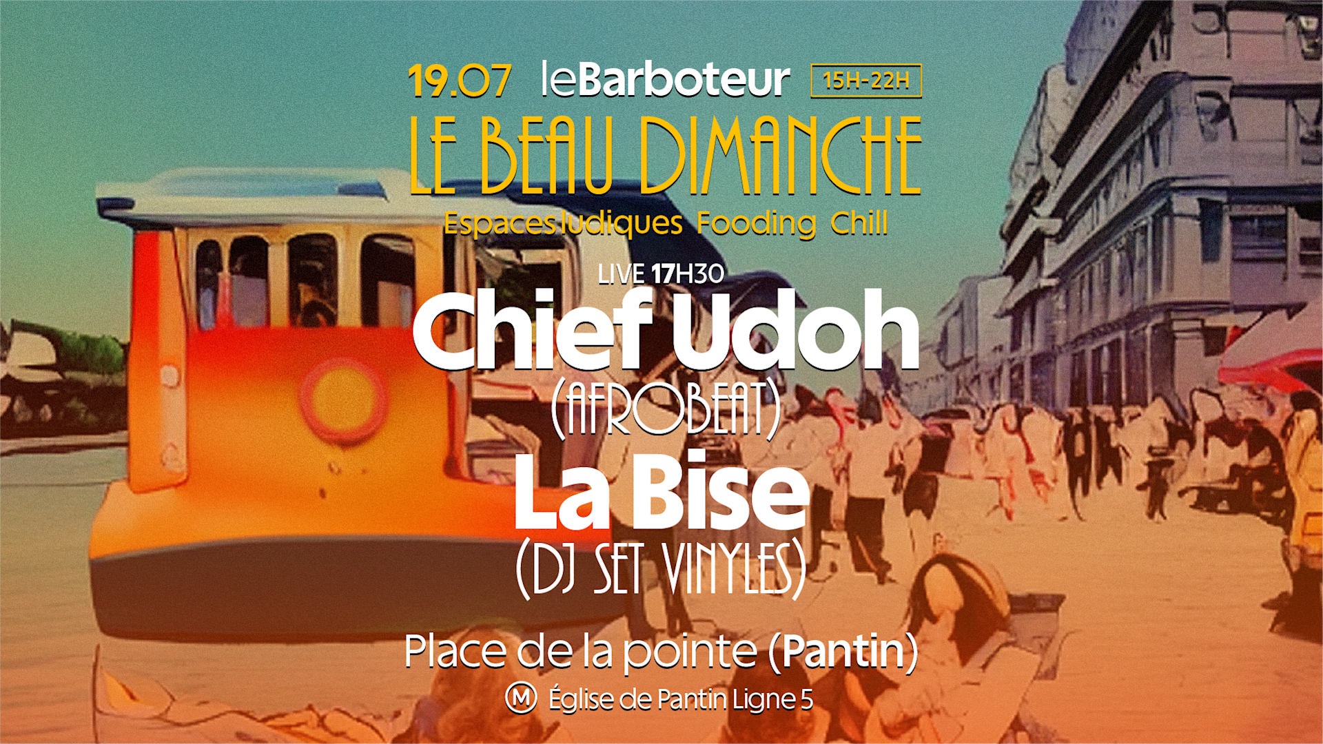 Le Beau Dimanche : Chief Udoh (Live) + Dj La Bise Cover