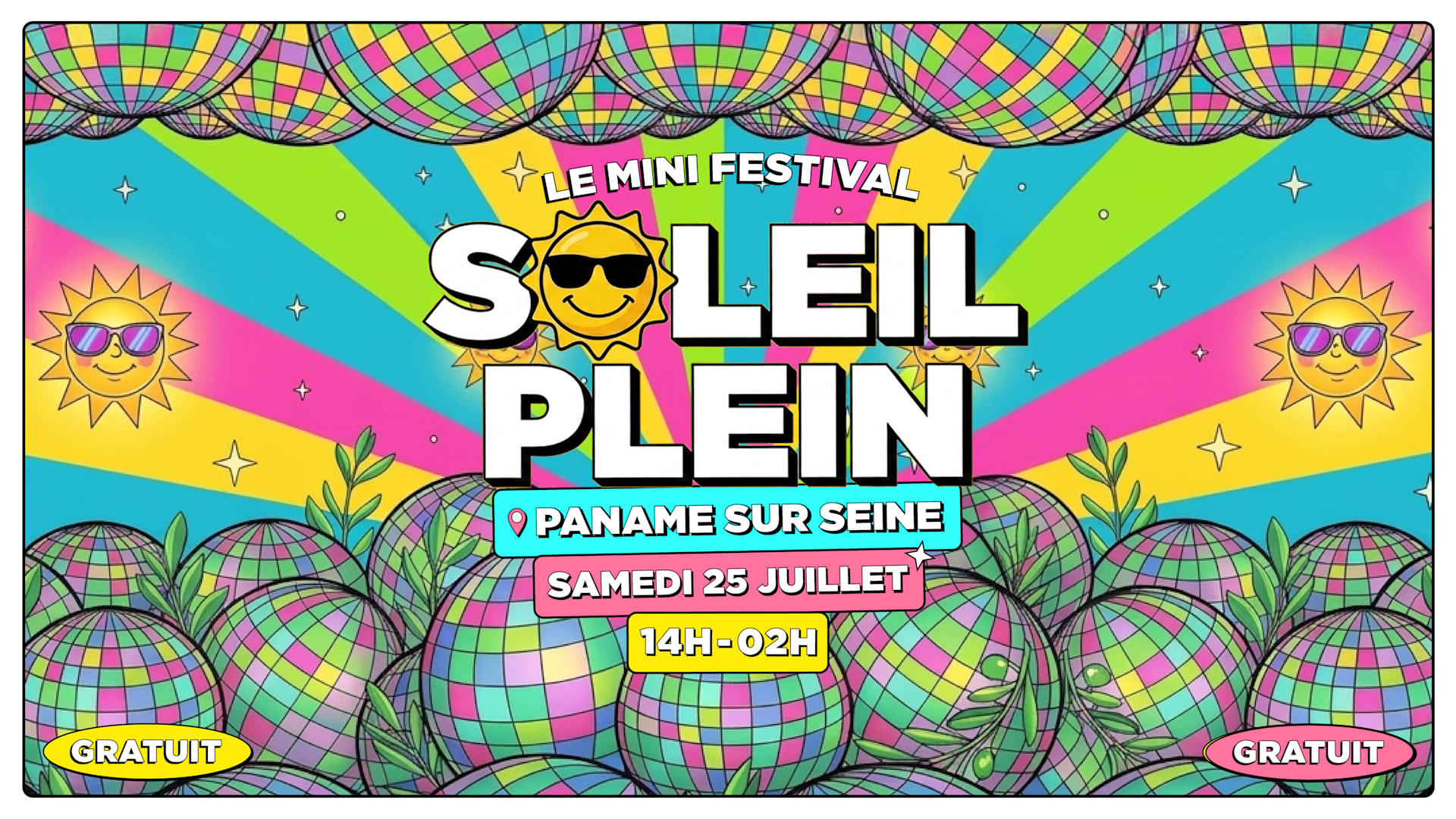 Soleil Plein Invite : Smk, Fineline & Tahar Cover