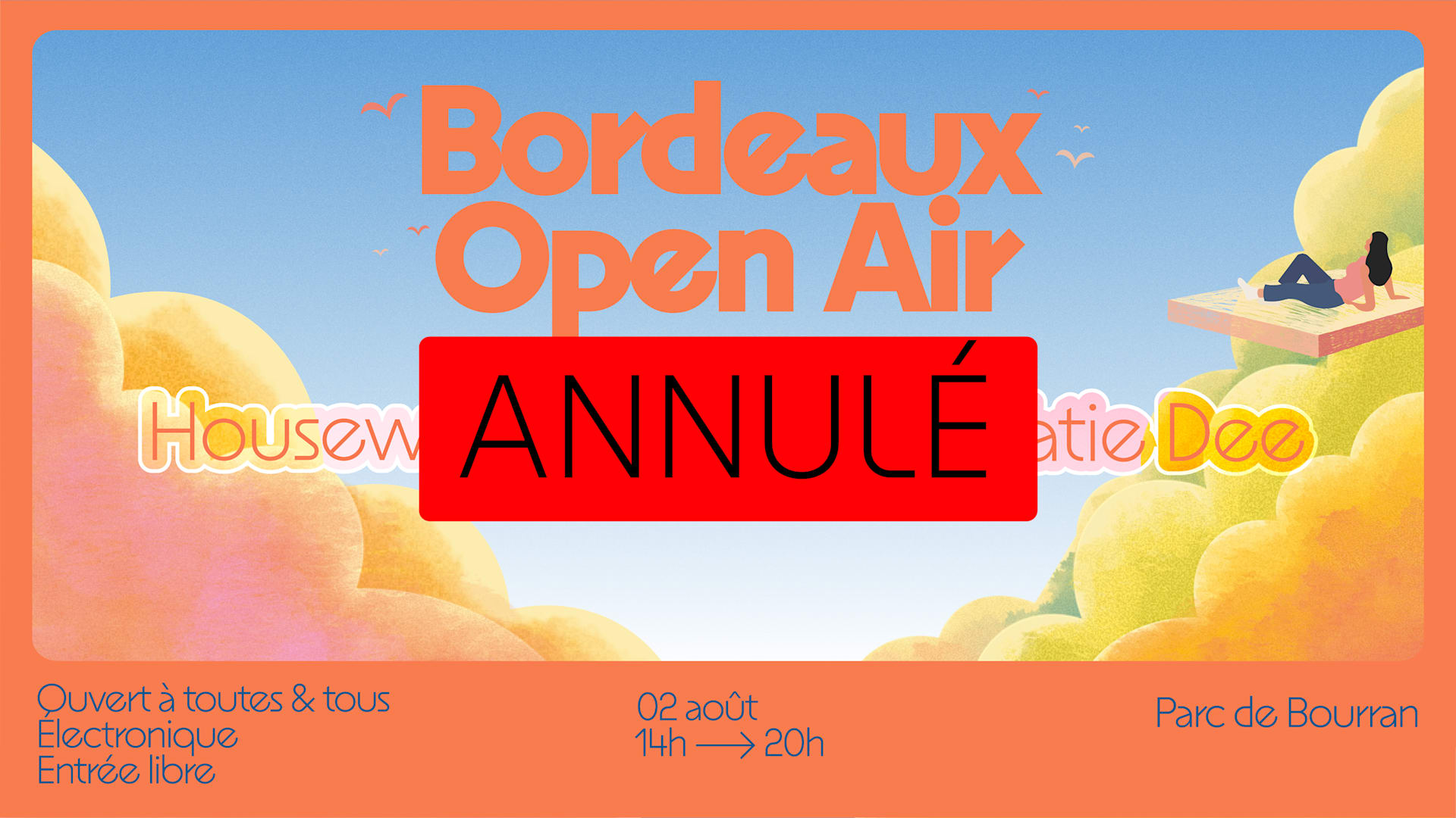 [Annulé] Bordeaux Open Air - Parc De Bourran 02.08 Cover