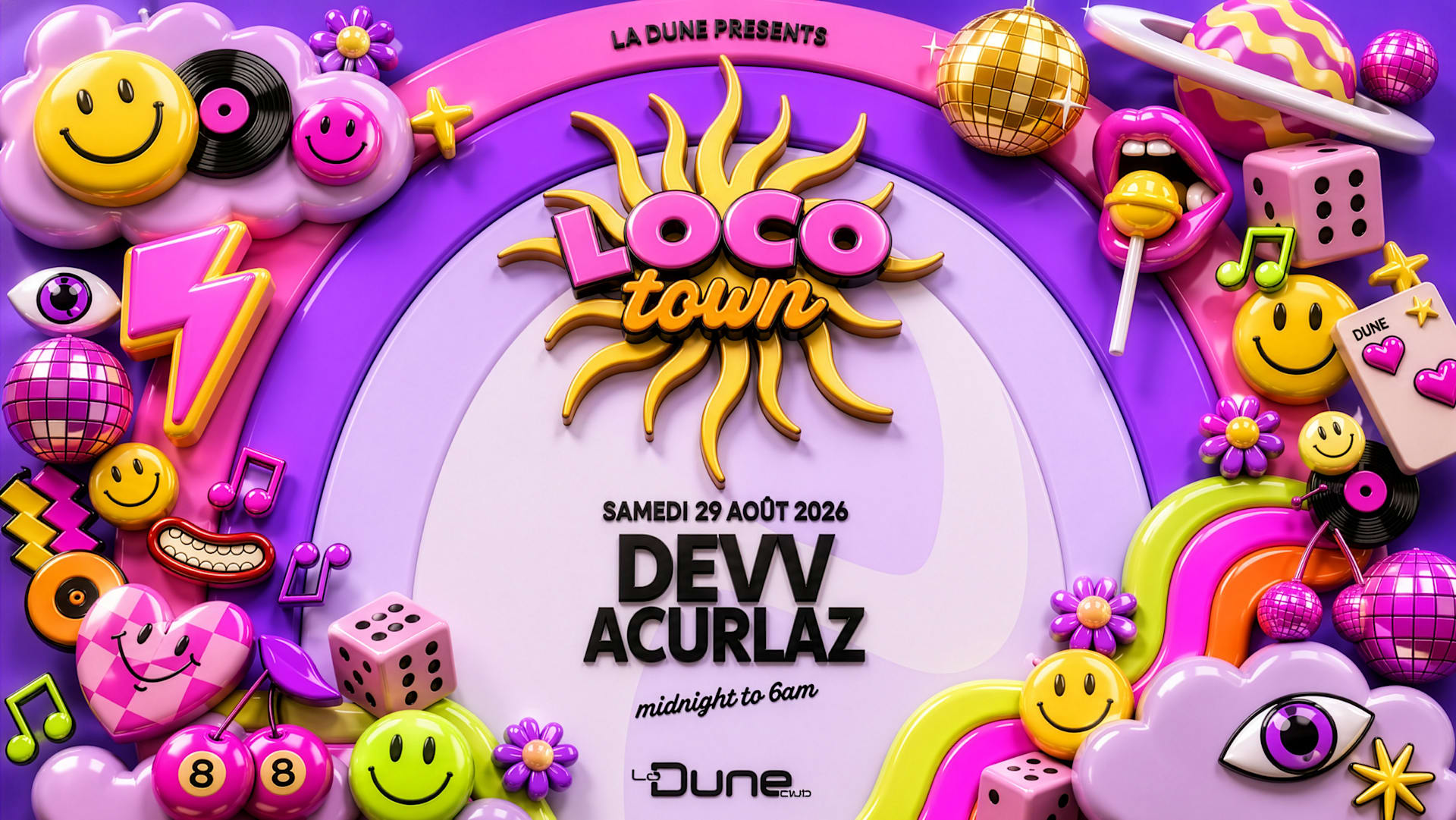 Loco Town - Samedi 29 Aout Cover
