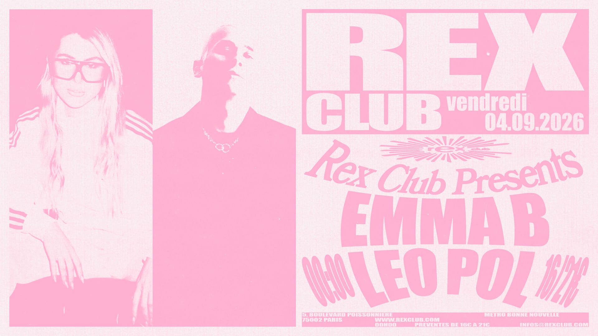 Rex Club Presents: Emma B, Leo Pol Cover