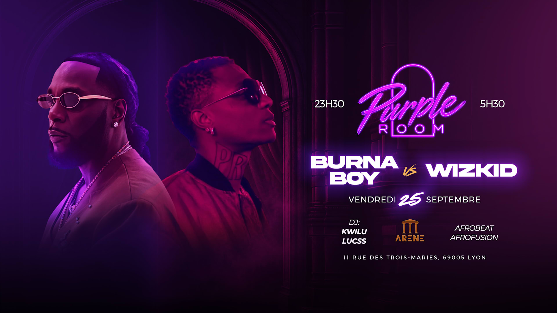 Purple Room : Burna Boy Vs Wizkid Cover
