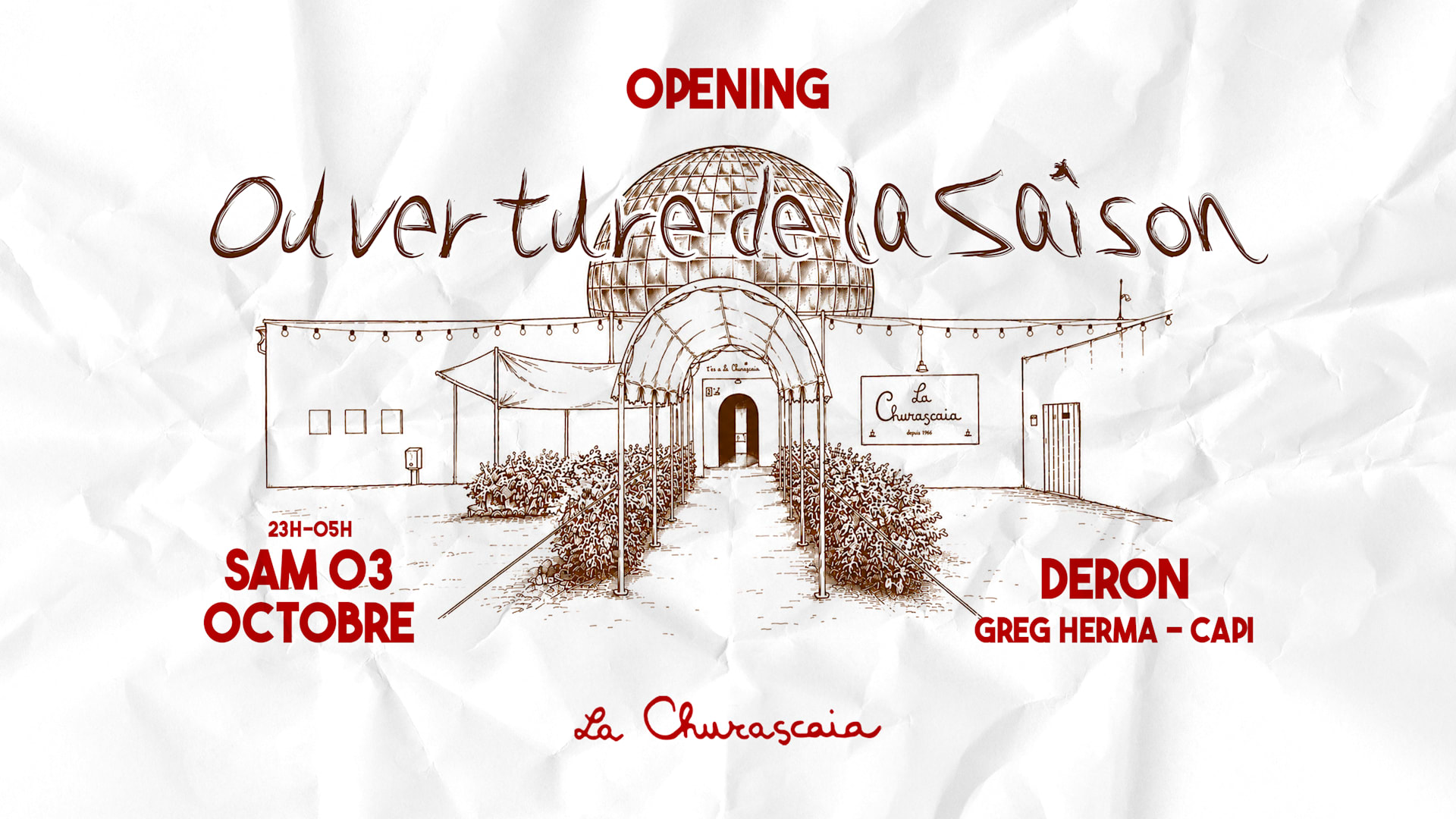 Opening - 03.10.26 - La Churascaia Ouverture De La Saison Cover