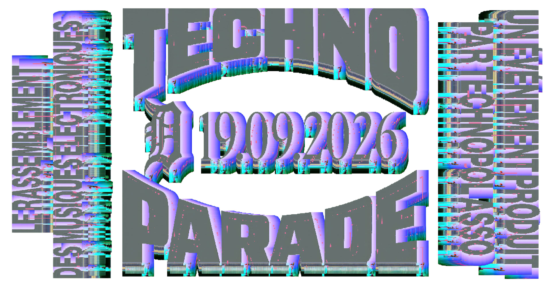 Techno Parade 2026 & Technoride X Claquettes Chaussettes Cover