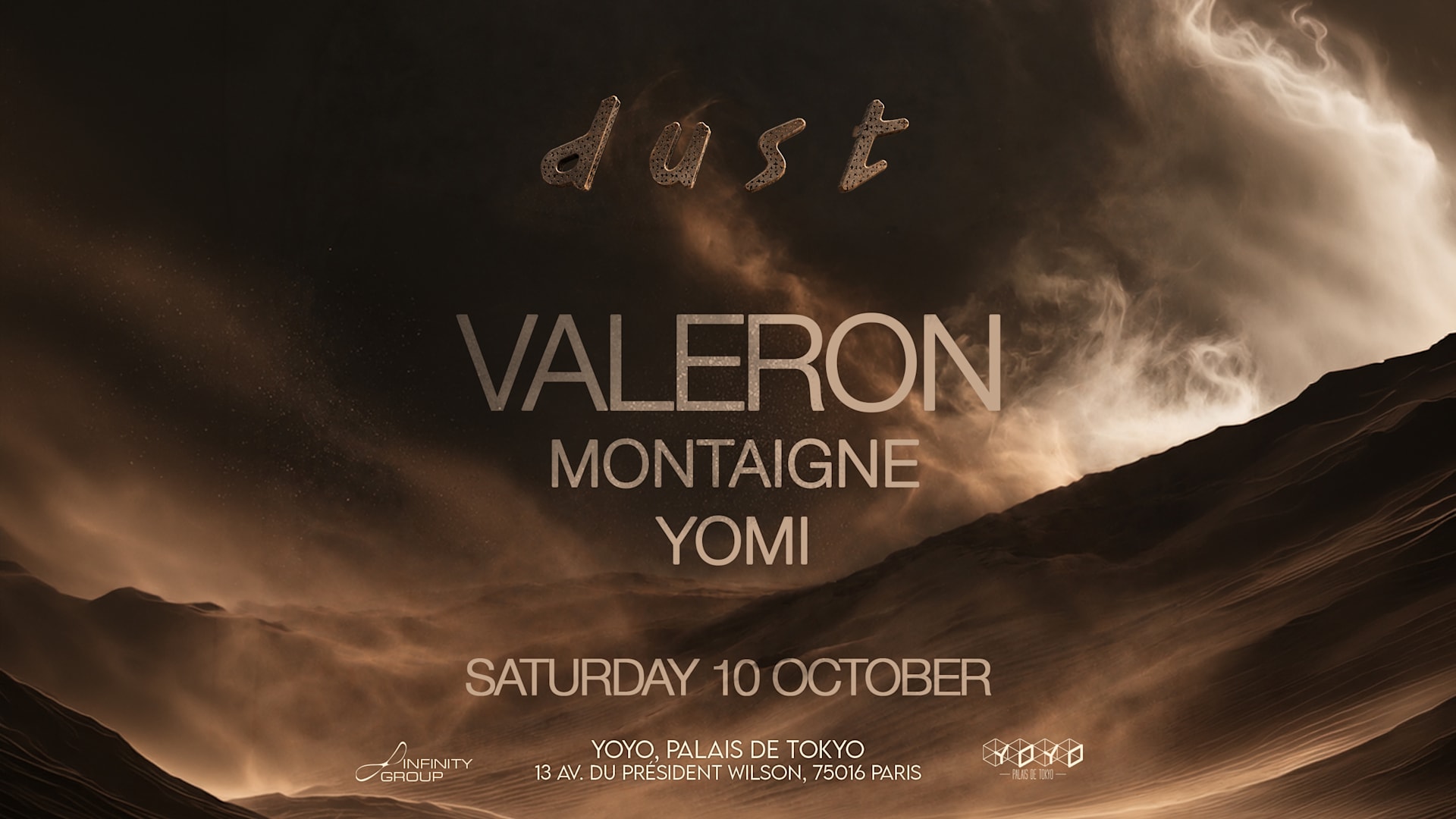 Dust Presents: Valeron, Montaigne & Yomi Cover