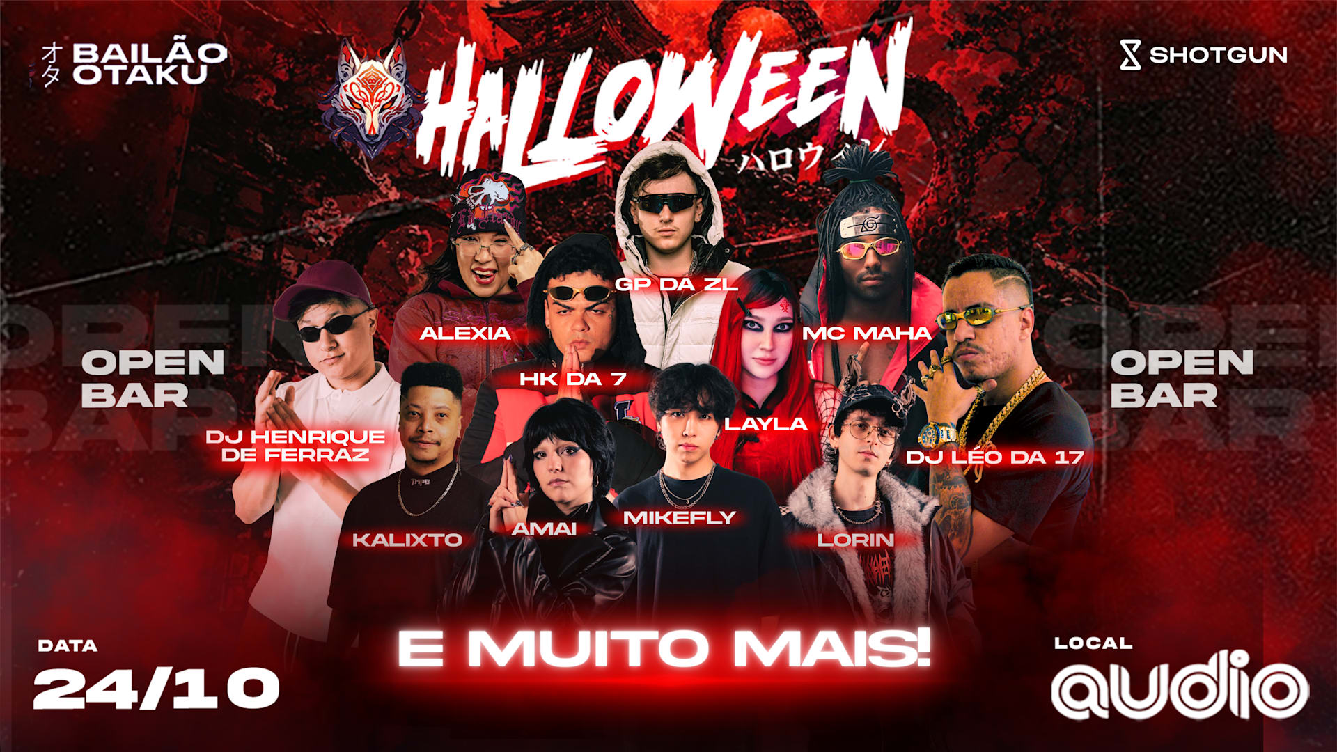 Bailão Otaku - 14 Edição No Submundo - Halloween - Open Bar Cover