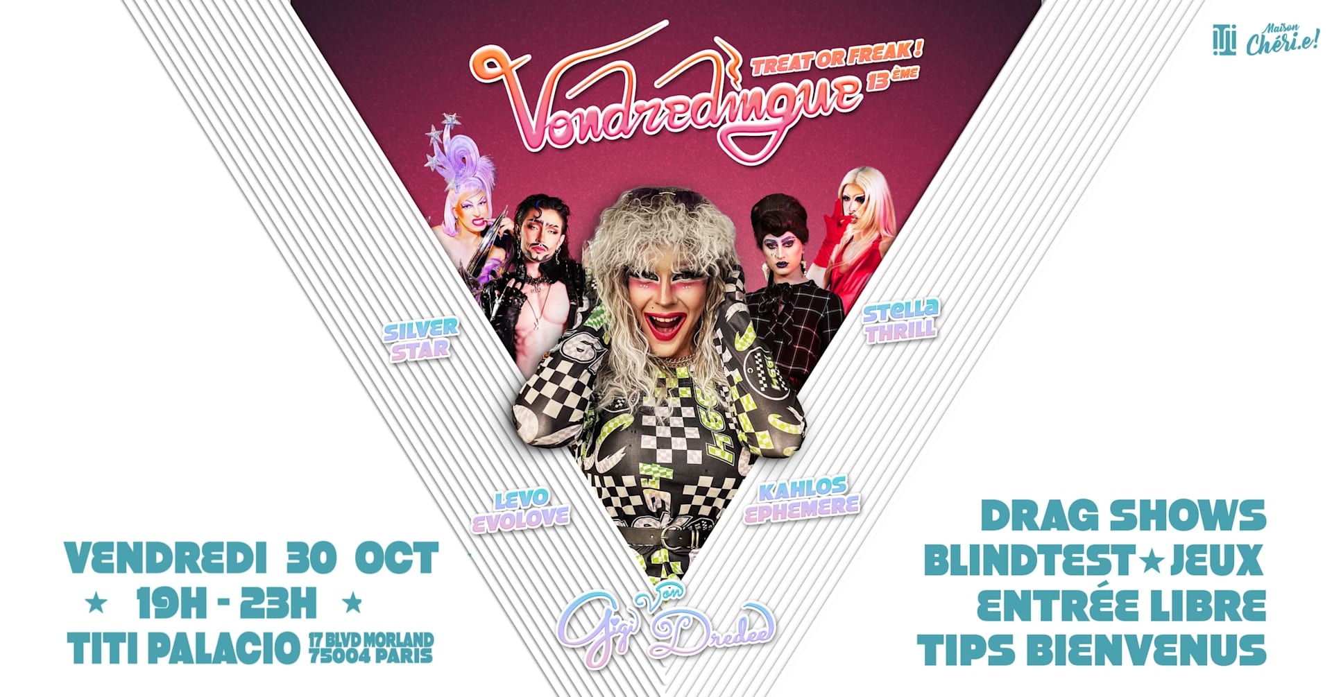 Vondredingue: Treat Or Freak! : Halloween Drag Shows & Games Cover