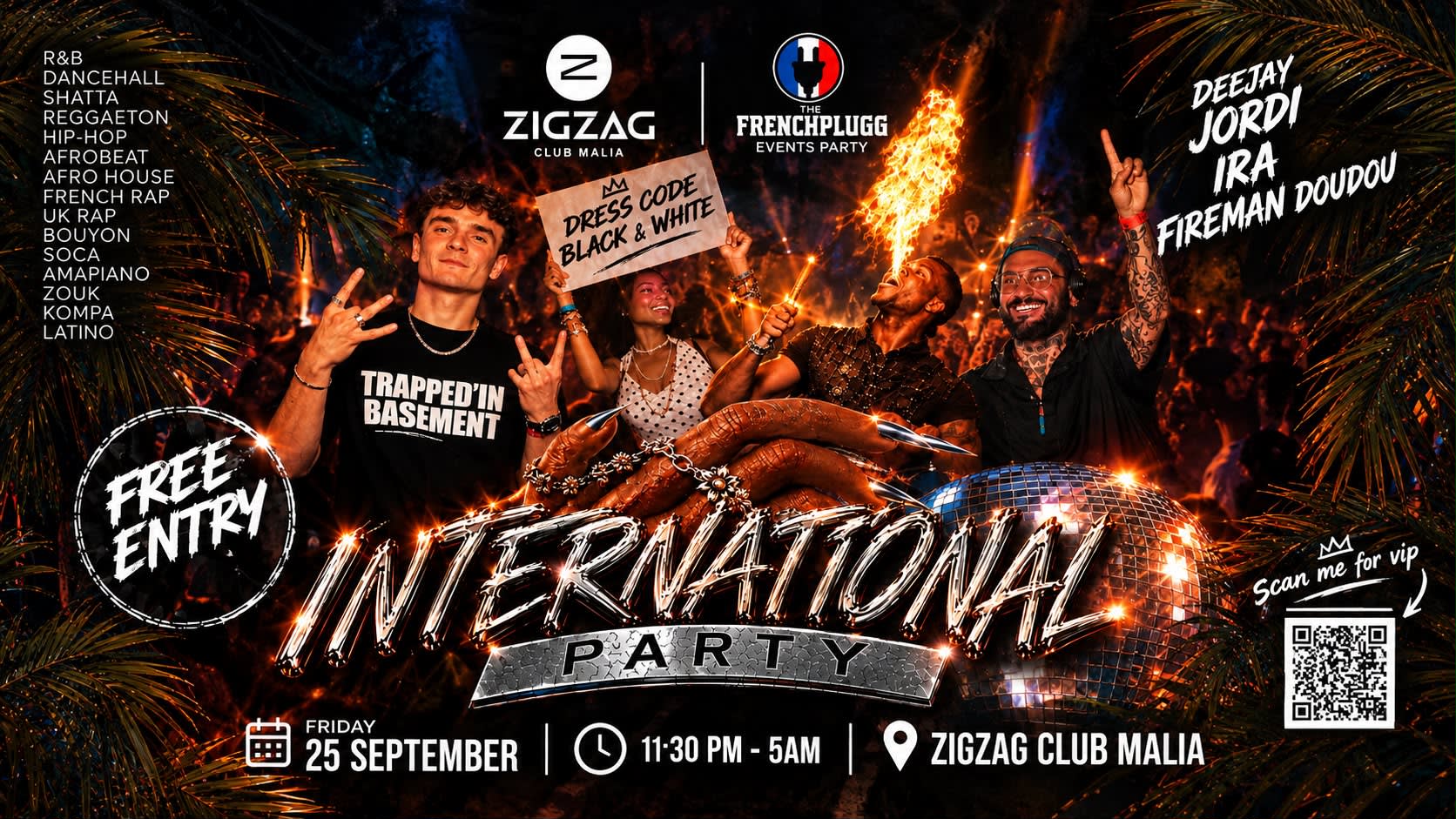Black & White International Party Cover