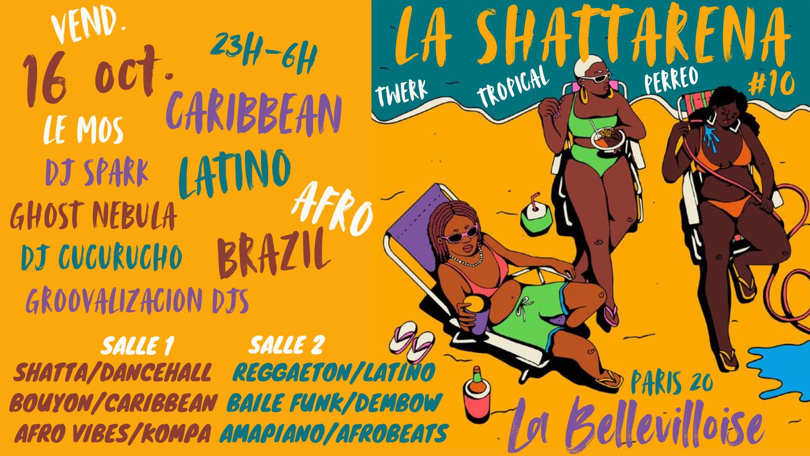 La Shattarena #10 - Afro-Caribbean-Tropical Party | 16.10.26 Cover