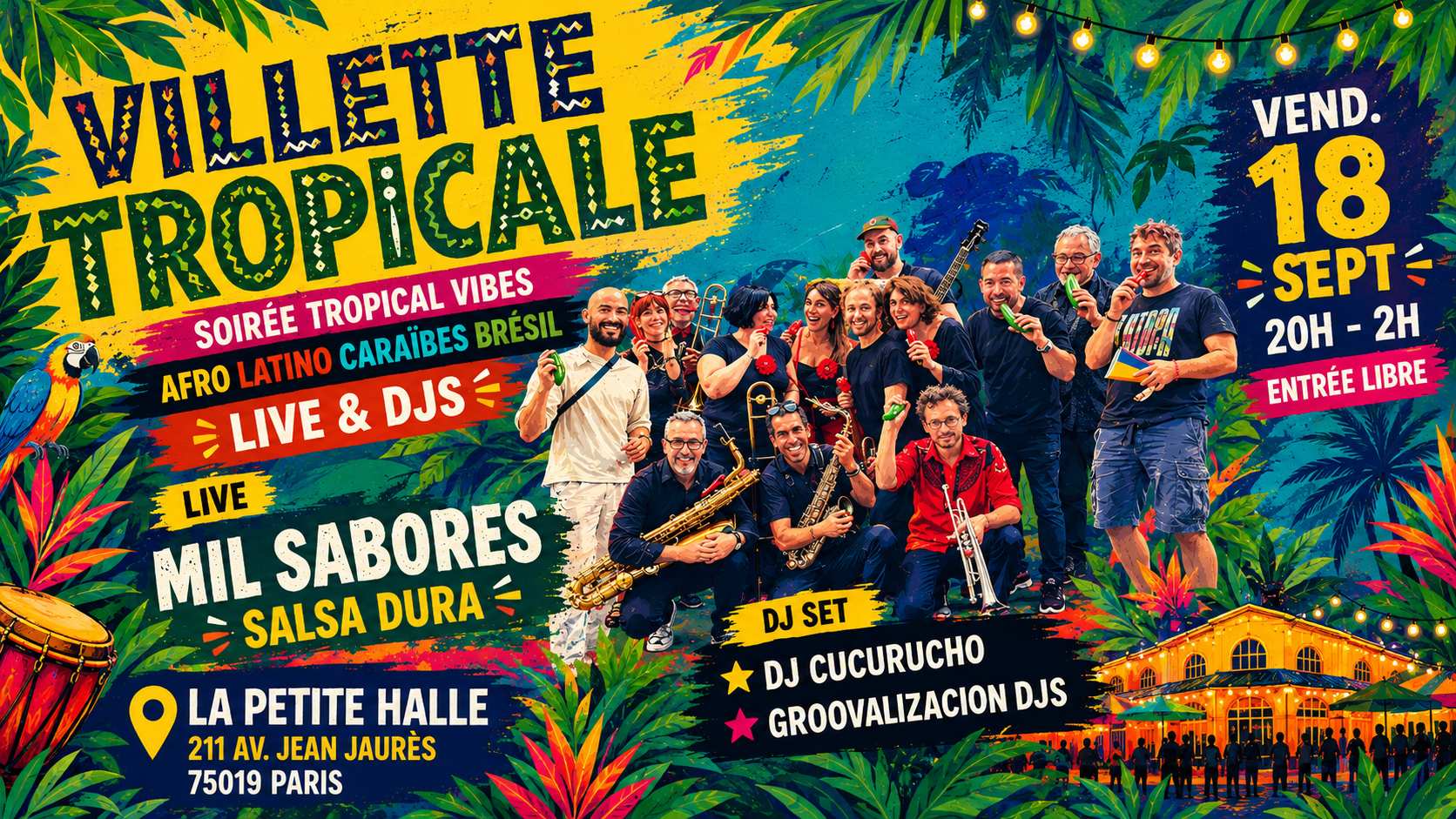 Villette Tropicale - Live & Djs Afro-Latino I 18.9.26 Cover