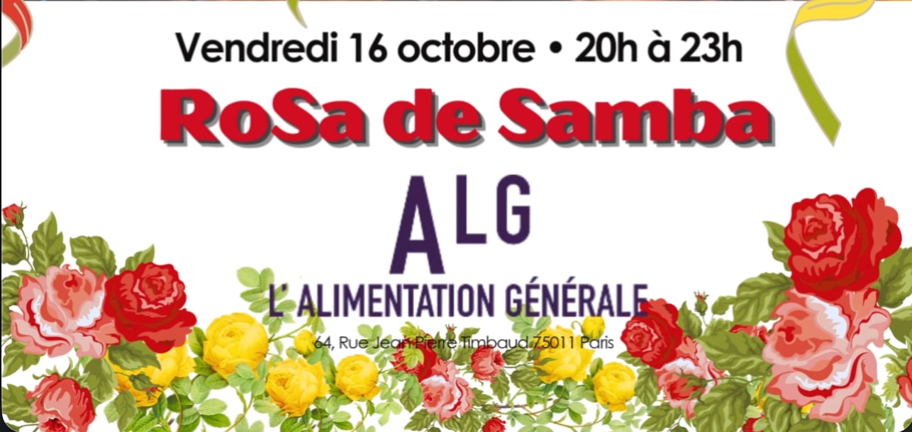 Rosa De Samba À L'alimentation Générale Le 16 Octobre Cover