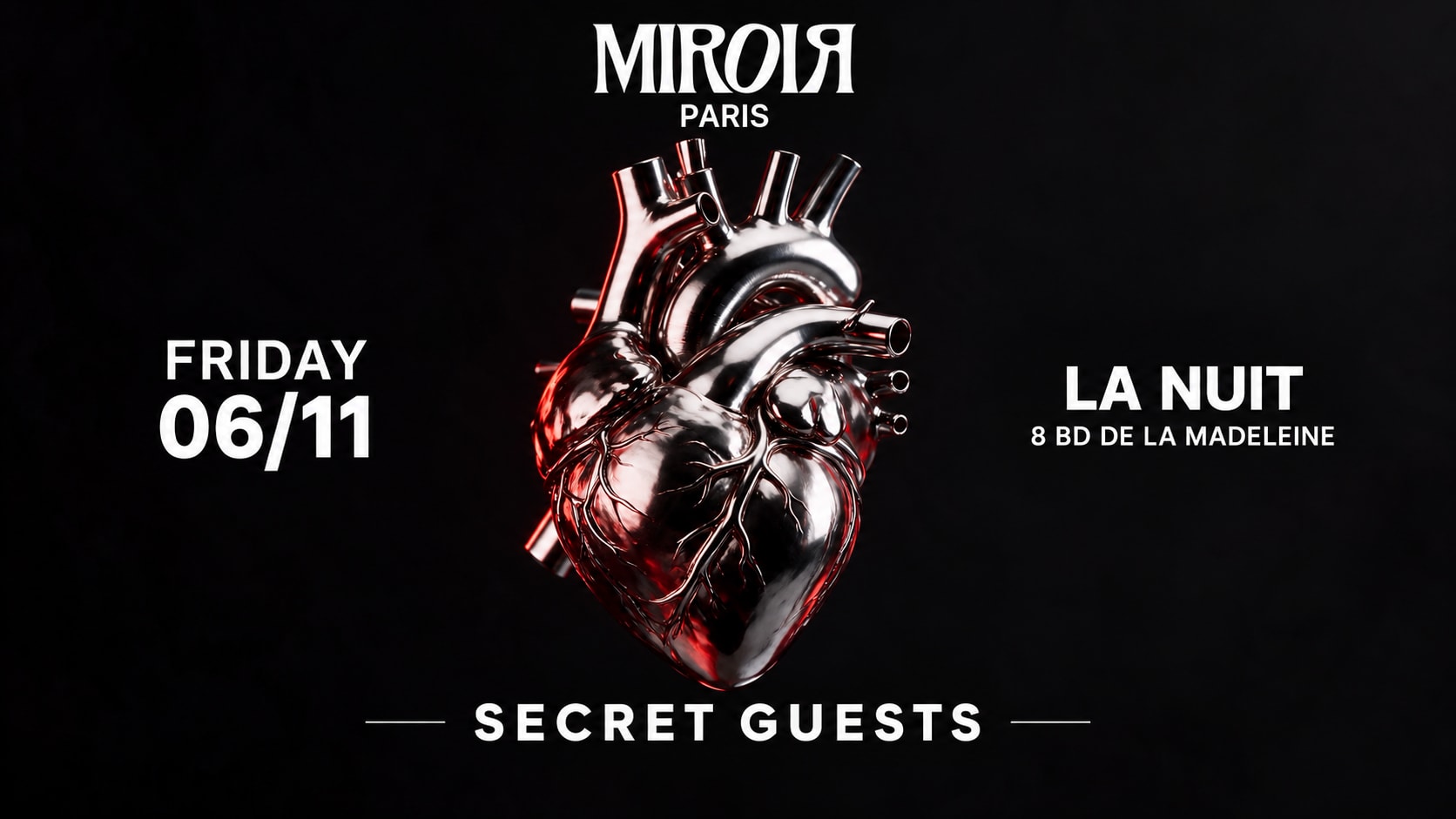 Miroir Paris : Secret Guests @ La Nuit - 06/11 Cover