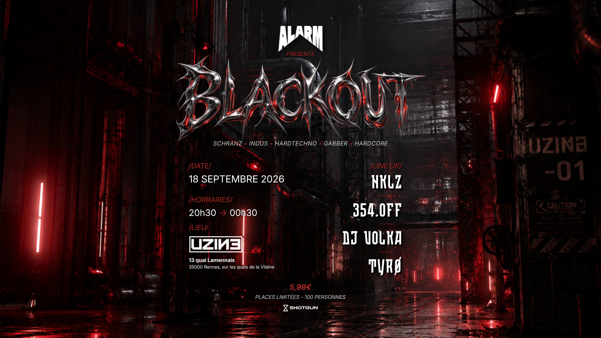 Alarm Présente Blackout Cover