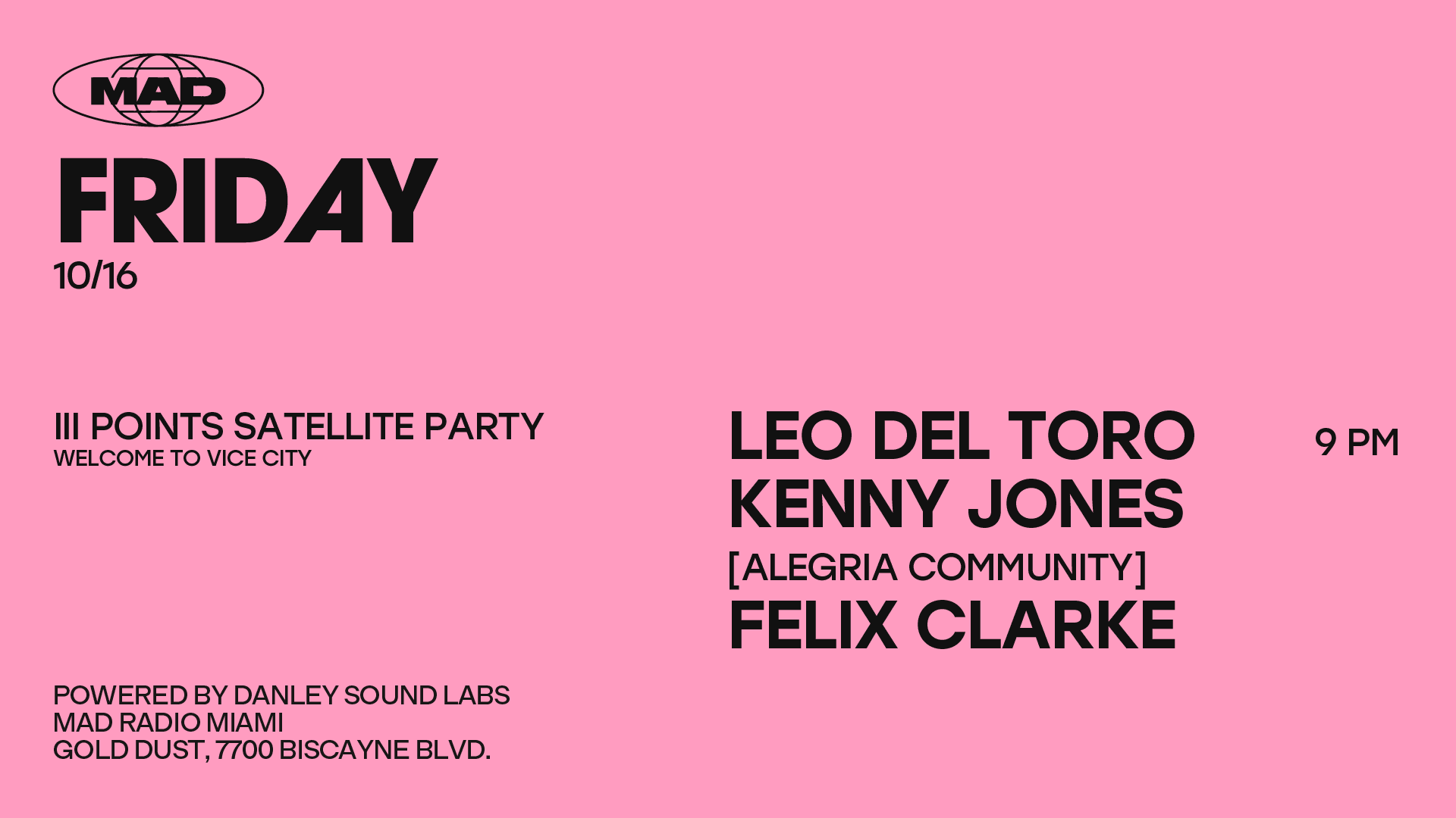 III Points Satellite Party: Kenny Jones / Leo Del Toro Cover