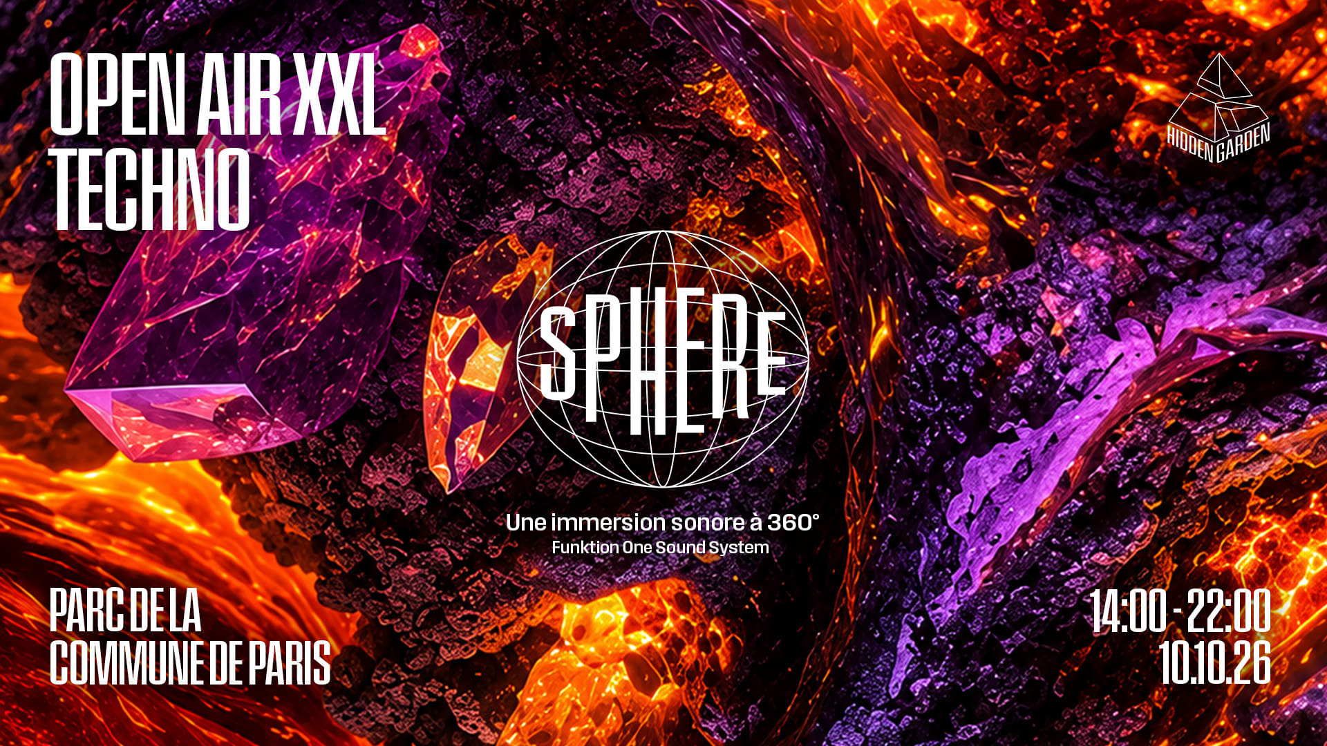 Open Air Techno 360° - Hidden Garden X Sphere - Villeurbanne Cover