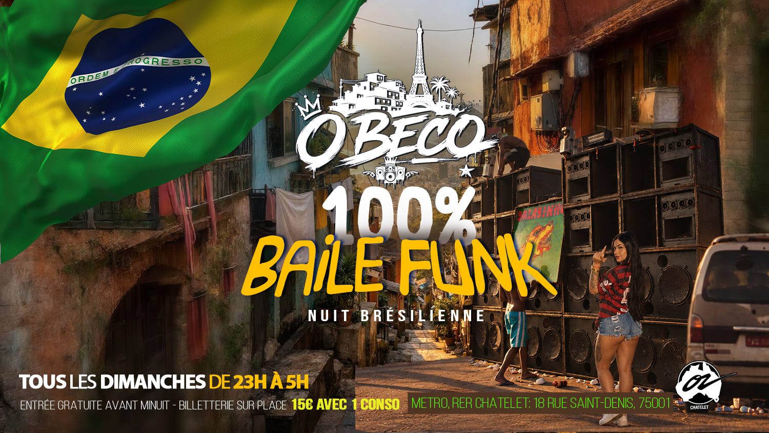 O Beco 100% Baile Funk (Nuit Brésilienne) 25.10.26 Cover