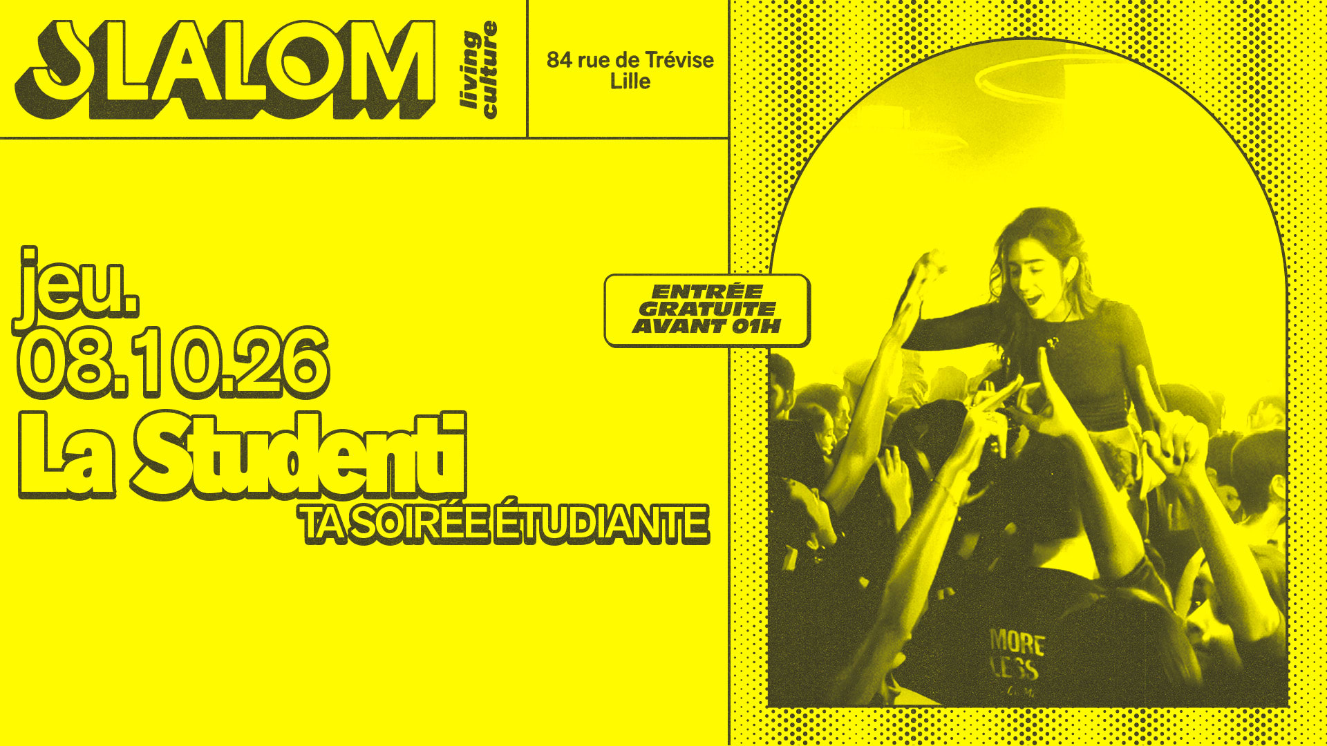 Slalom : La Studenti — Ta Soirée Étudiante — Gratuit Av. 01h Cover