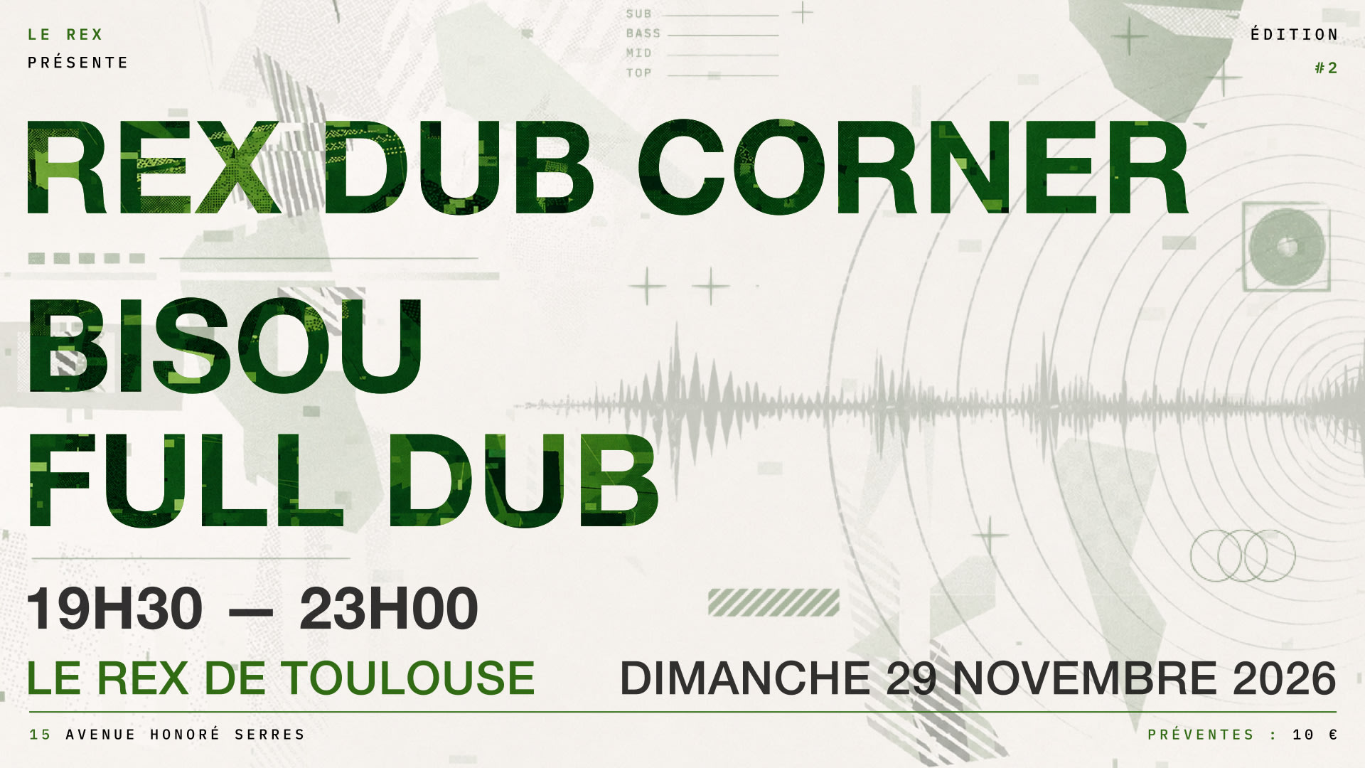 Rex Dub Corner : Bisou + Full Dub Cover
