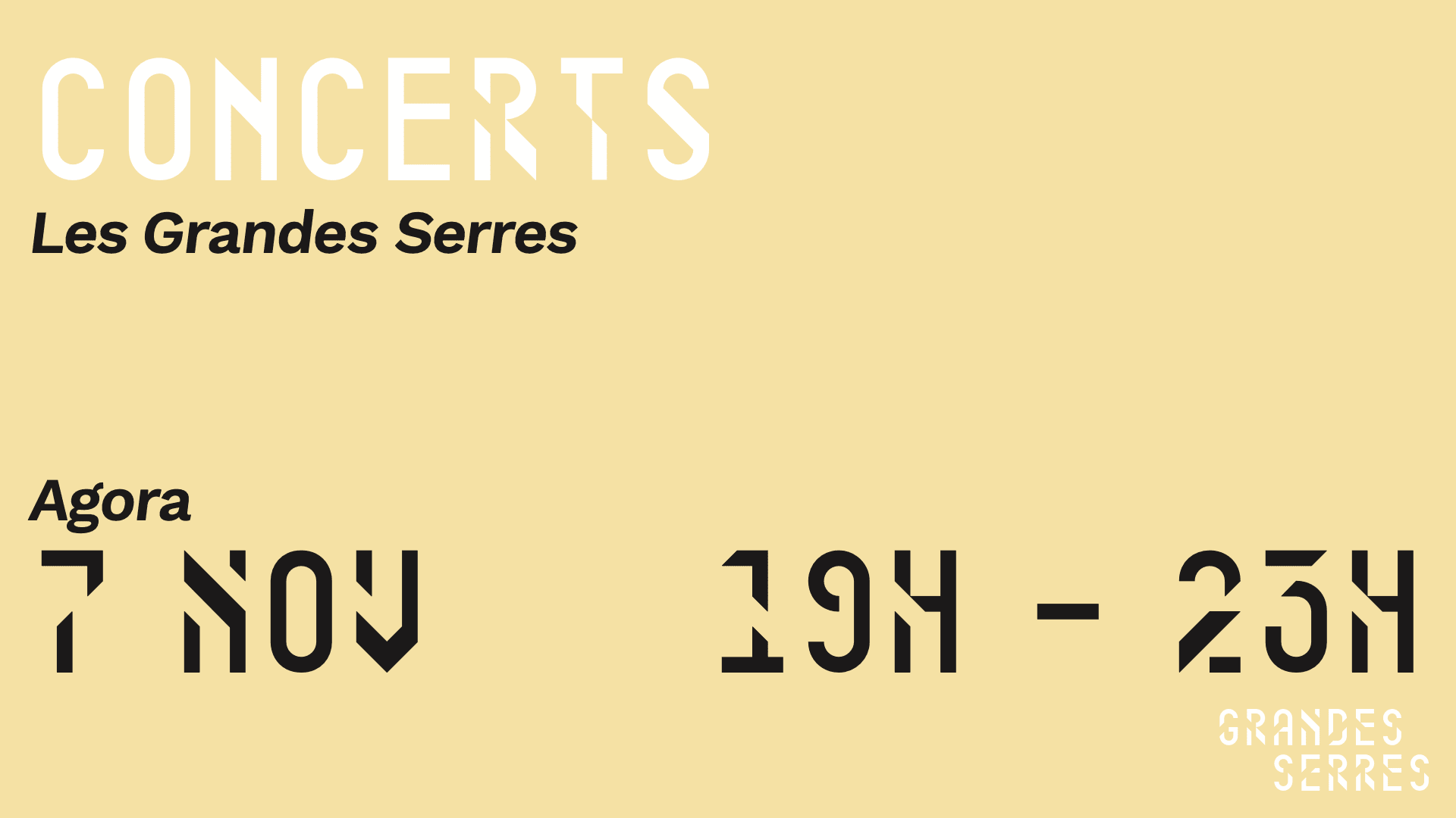 Ouverture Des Grandes Serres - 7 Novembre Cover
